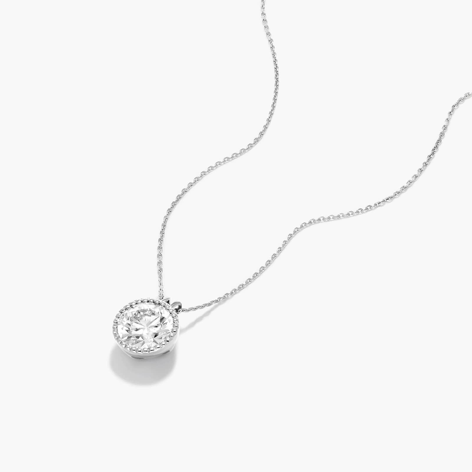 Platinum Milgrain Bezel Diamond Pendant (0.75 CTW - H-I / SI1-SI2) By James Allen
