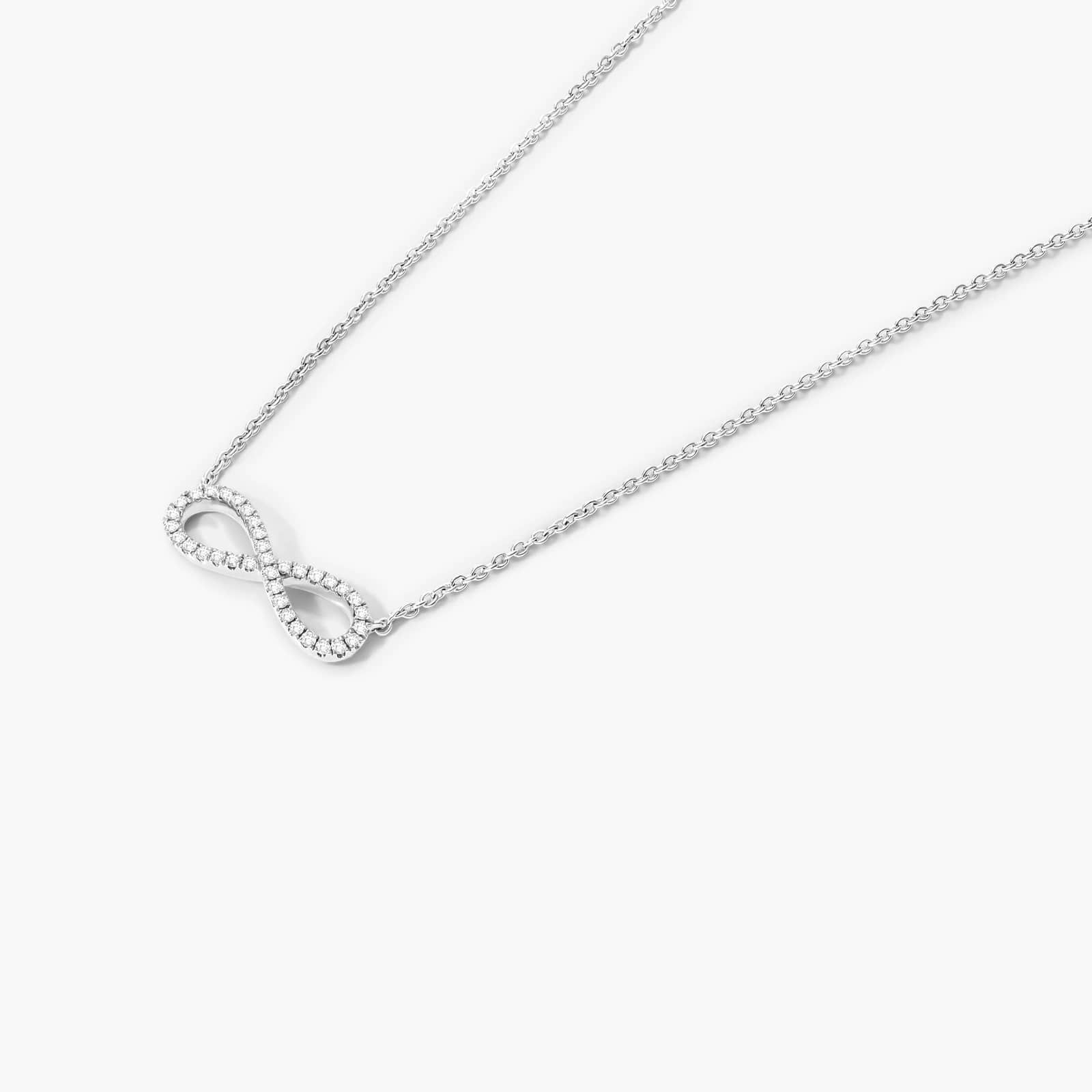 Infinity Pavé Necklace In 14K White Gold By James Allen