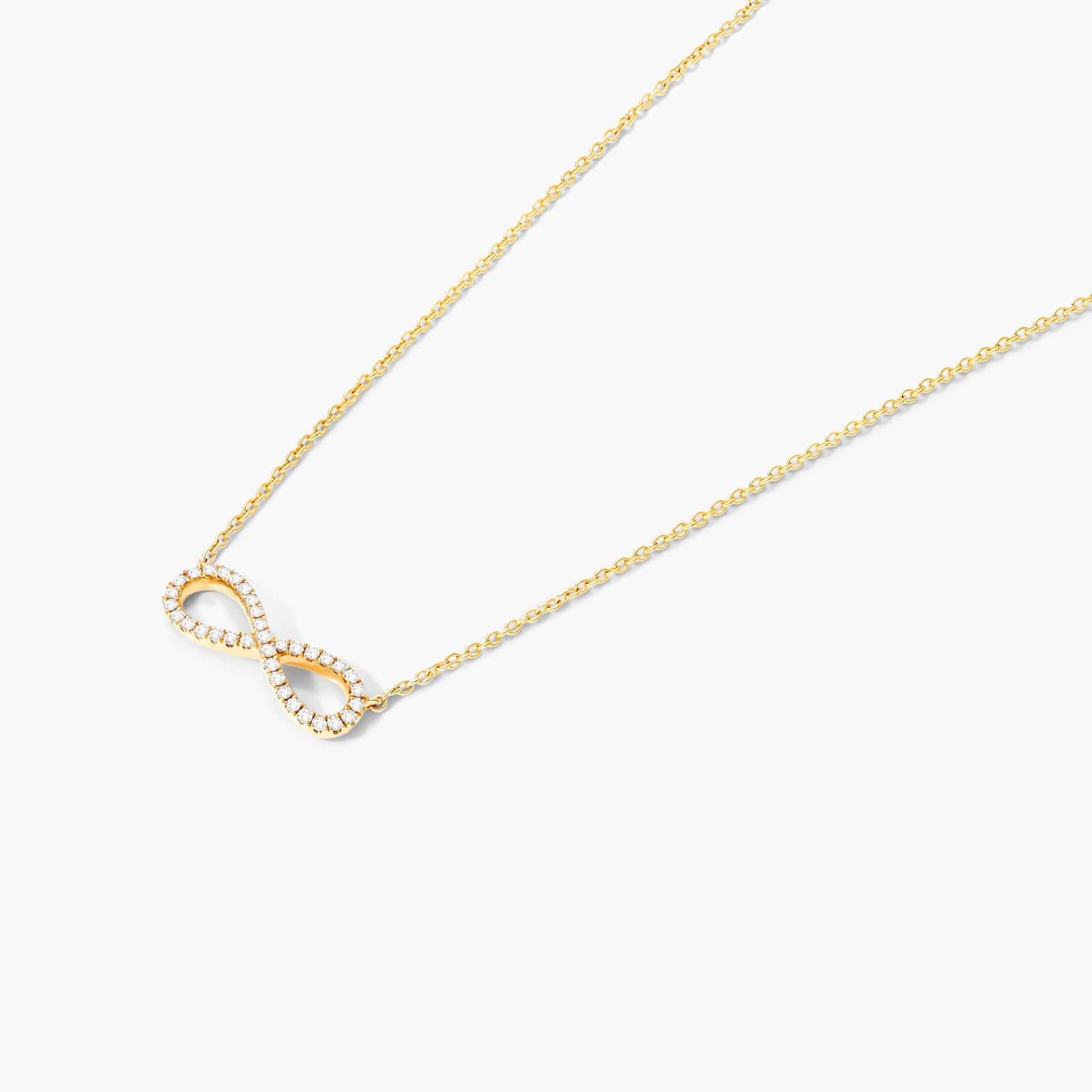 Infinity Pavé Necklace In 14K Yellow Gold By James Allen
