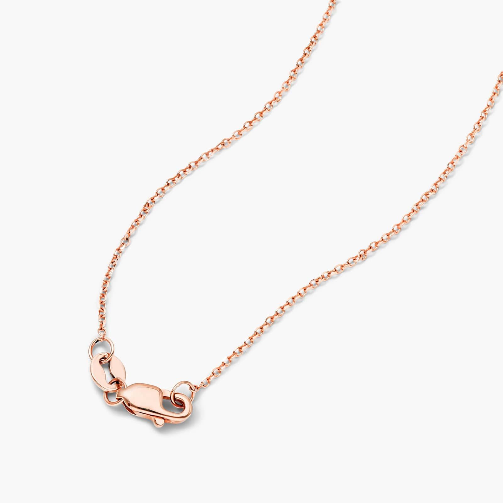 Round Halo Cluster Diamond Necklace In 14K Rose Gold By James Allen