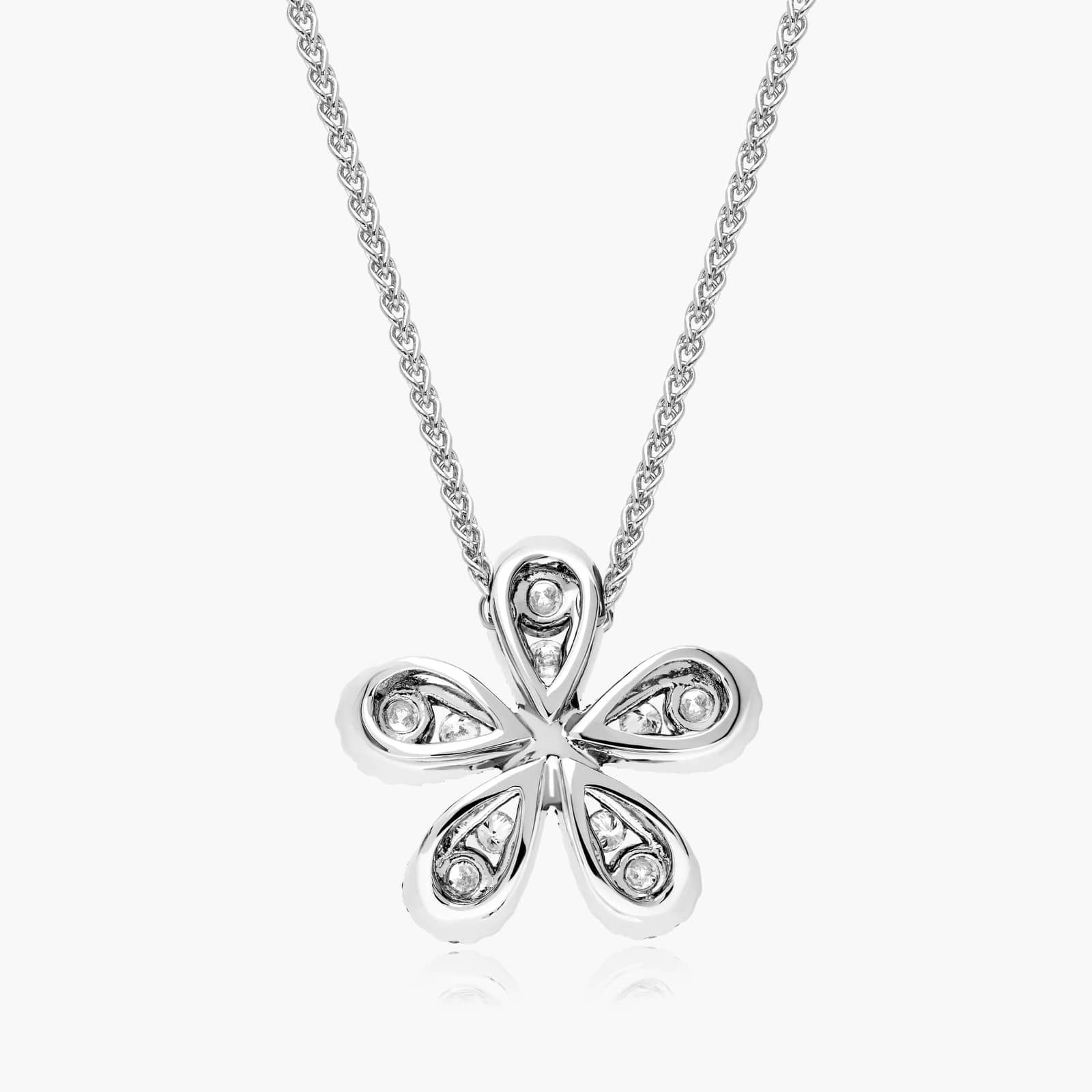 Jasmine Flower Diamond Pendant In 14K White Gold By James Allen