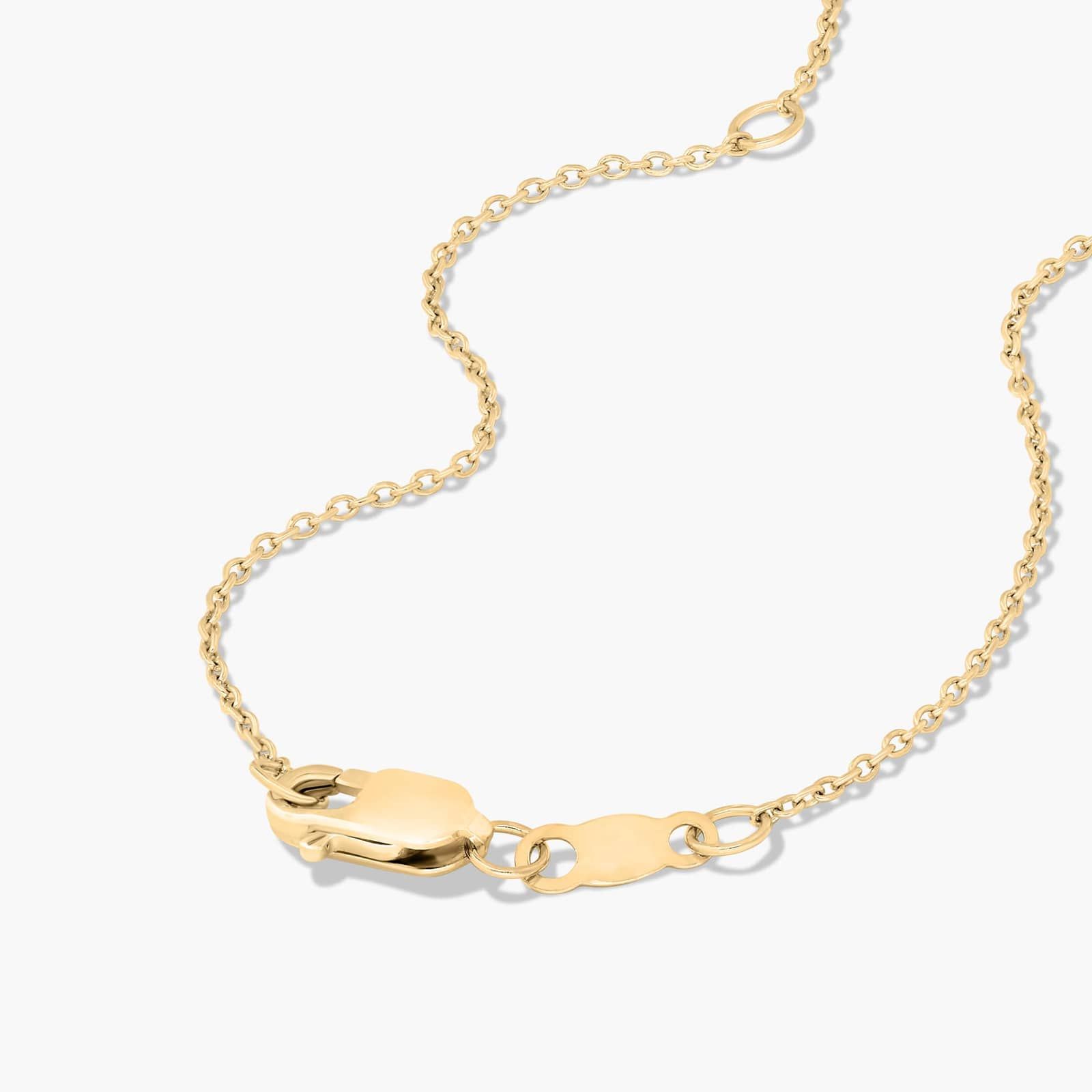 14K Yellow Gold Dainty Diamonds Pavé Flower Necklace By James Allen