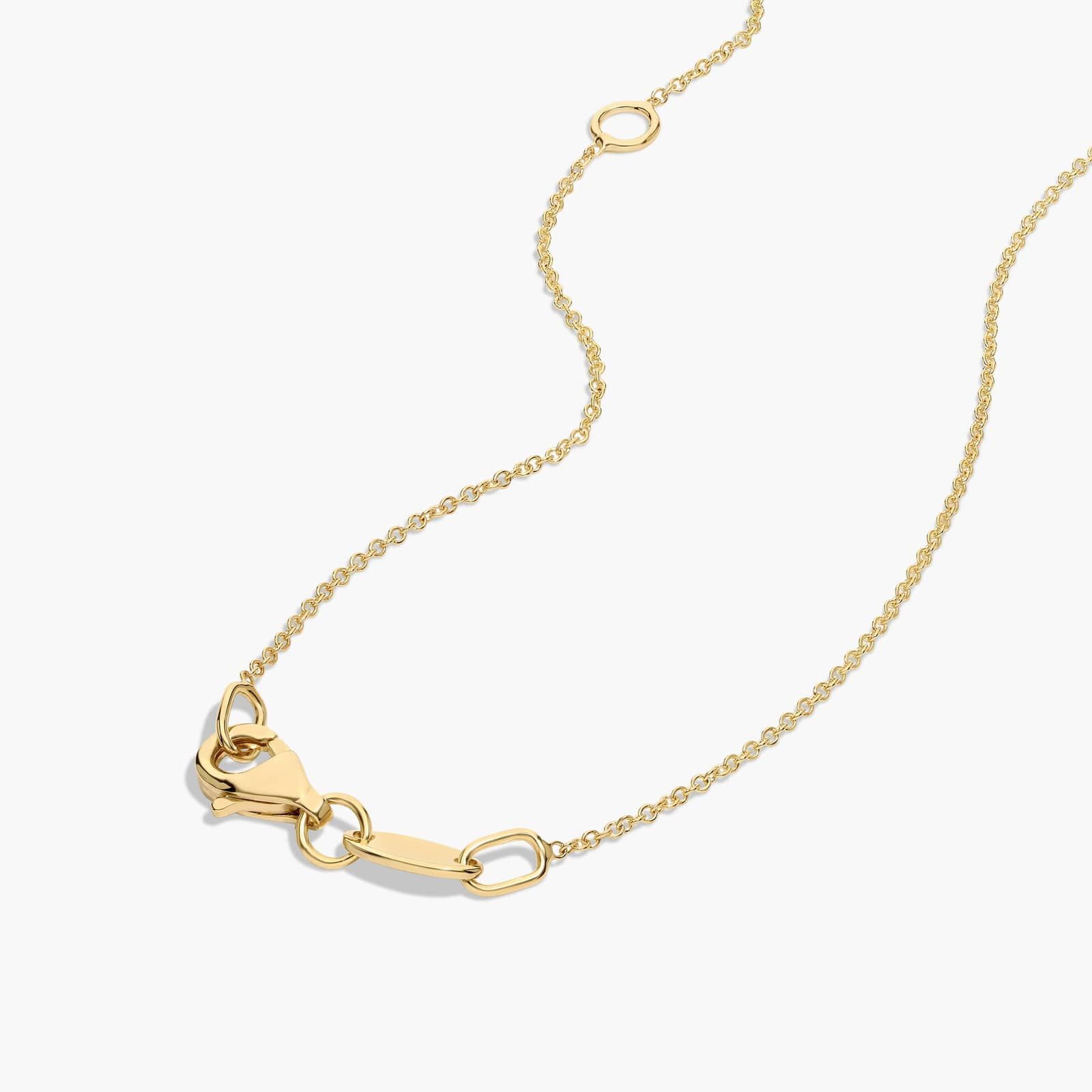 14K Yellow Gold Reversible Puppy Shaped Mother of Pearl Pendant Necklace By James Allen