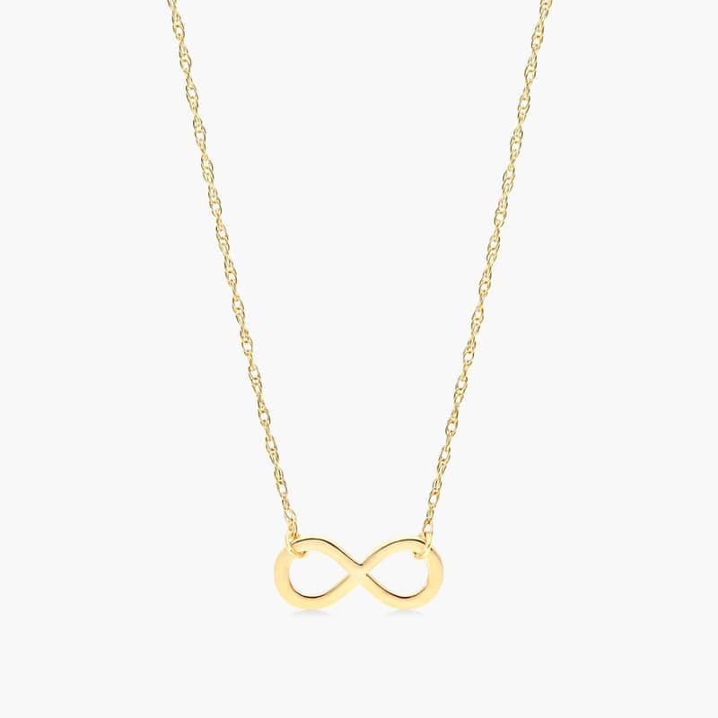 14K Yellow Gold Mini Infinity Necklace By James Allen
