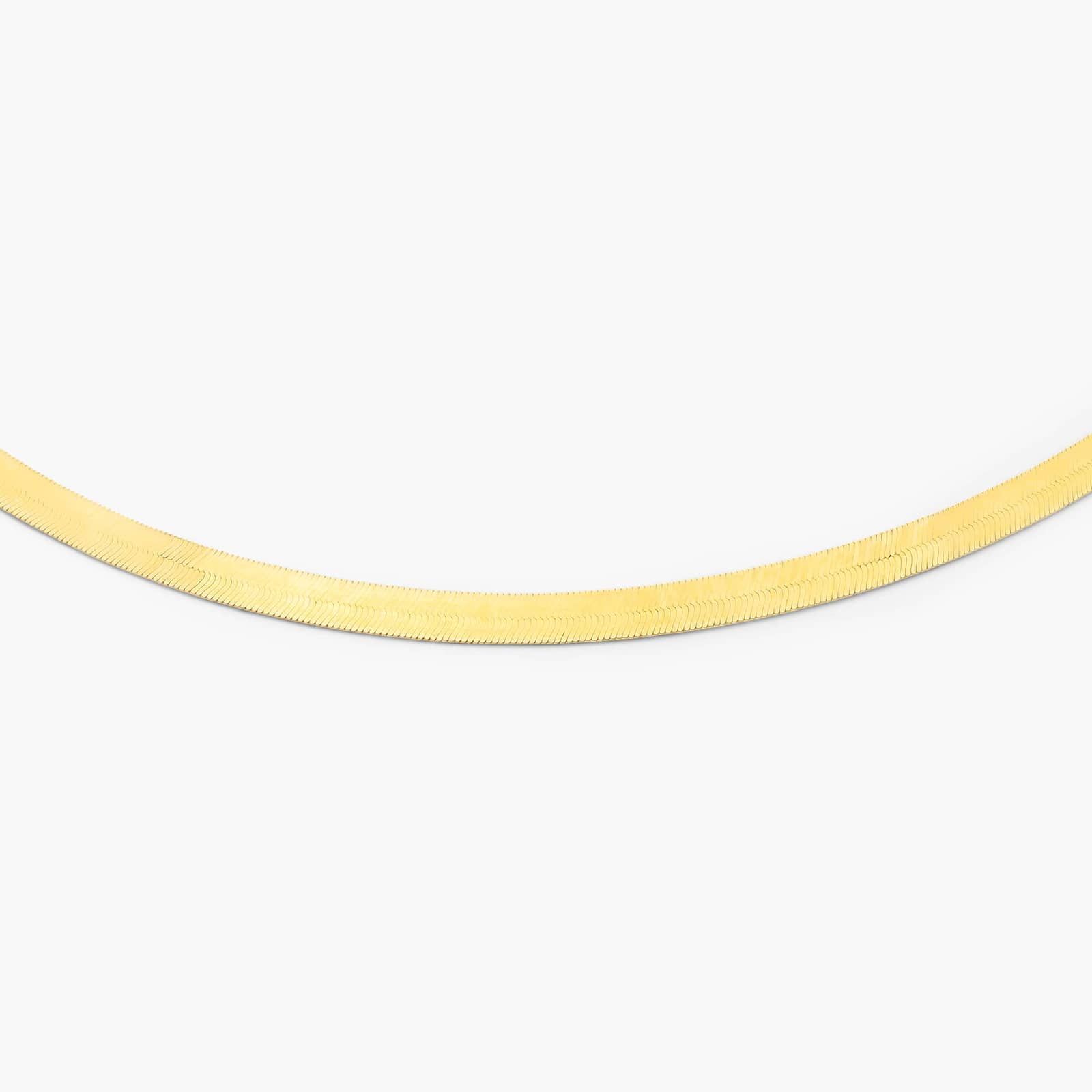 14K Yellow Gold 2.7mm Herringbone Chain Necklace By James Allen