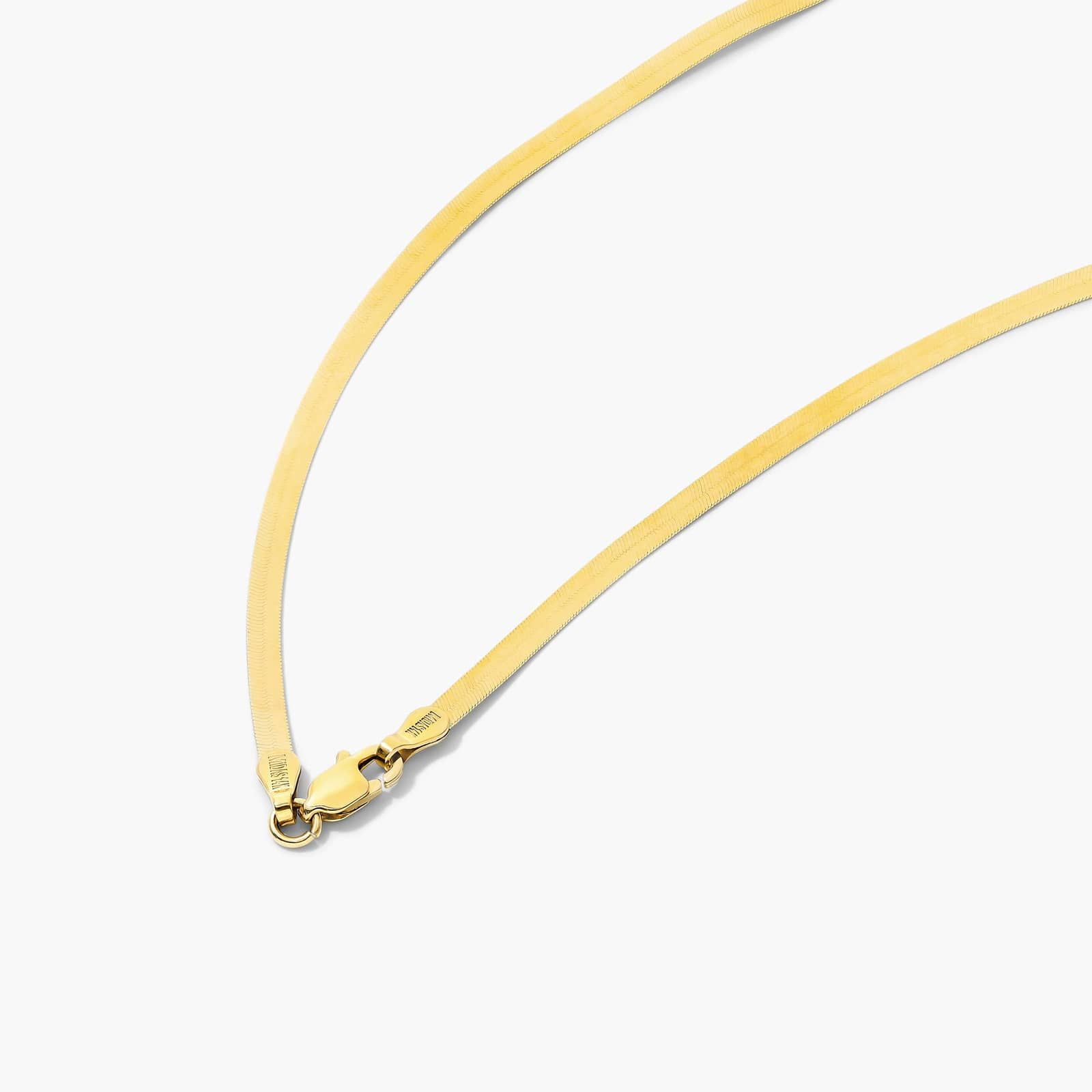 14K Yellow Gold 2.7mm Herringbone Chain Necklace By James Allen