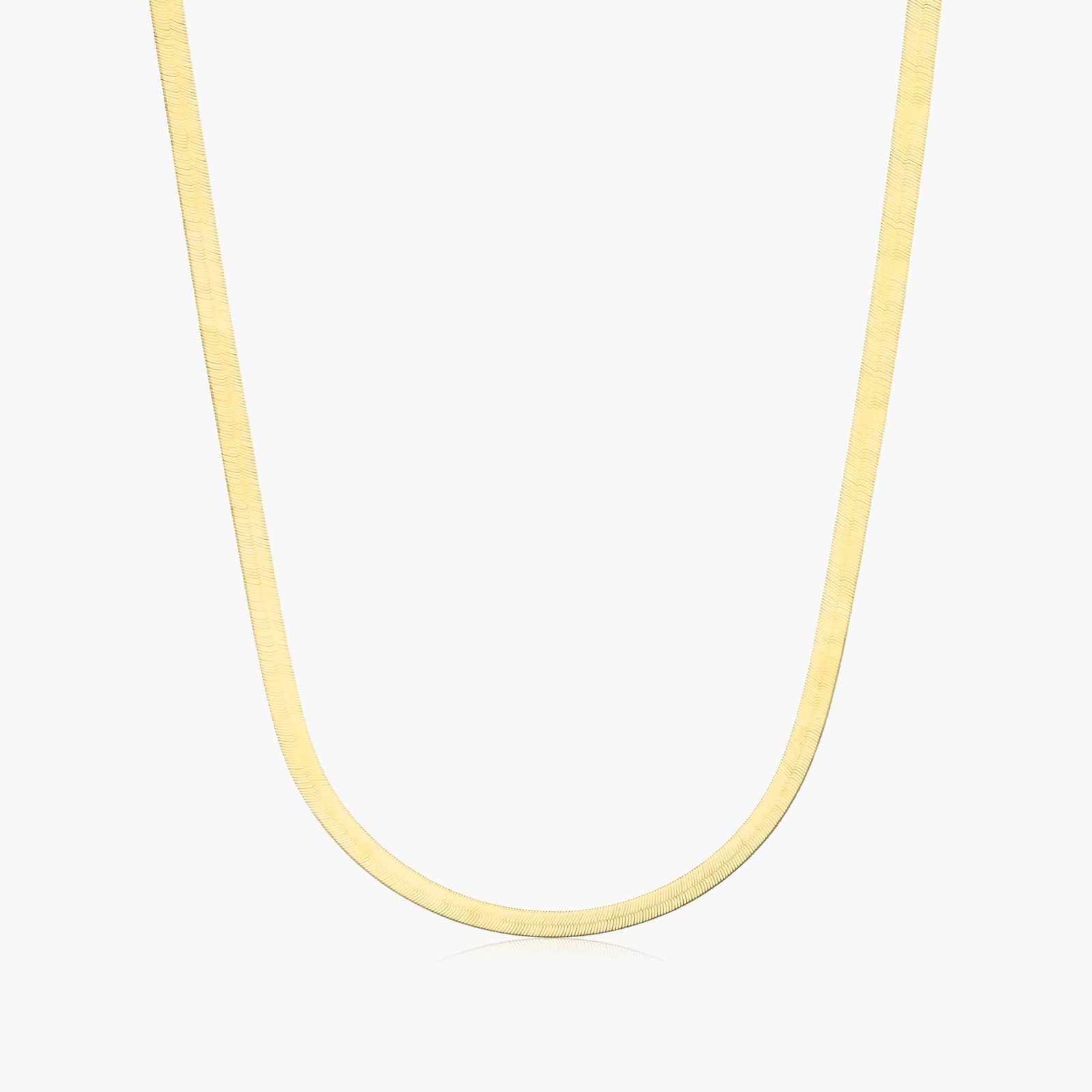 14K Yellow Gold 5.1mm Herringbone Chain Necklace By James Allen