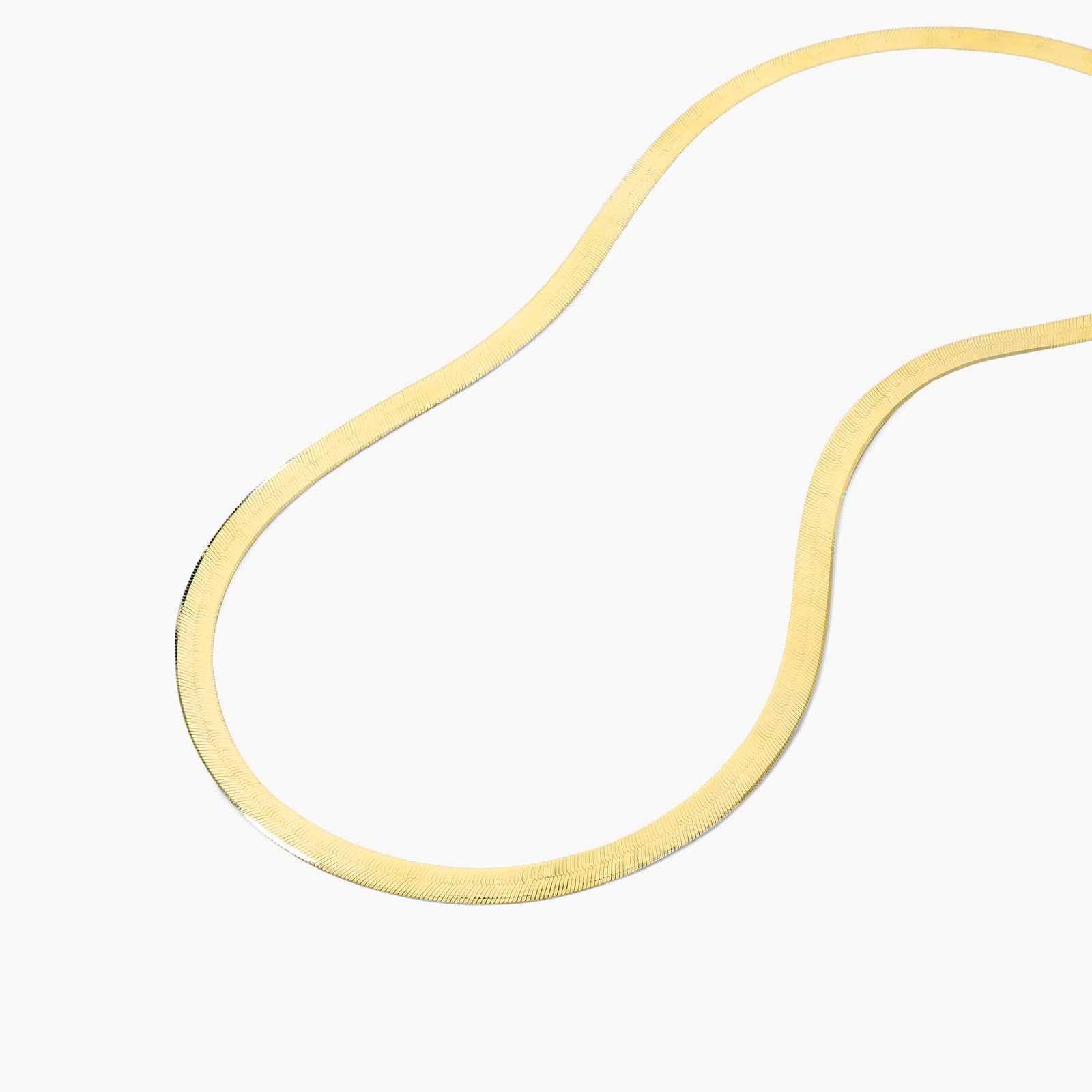 14K Yellow Gold 5.1mm Herringbone Chain Necklace By James Allen