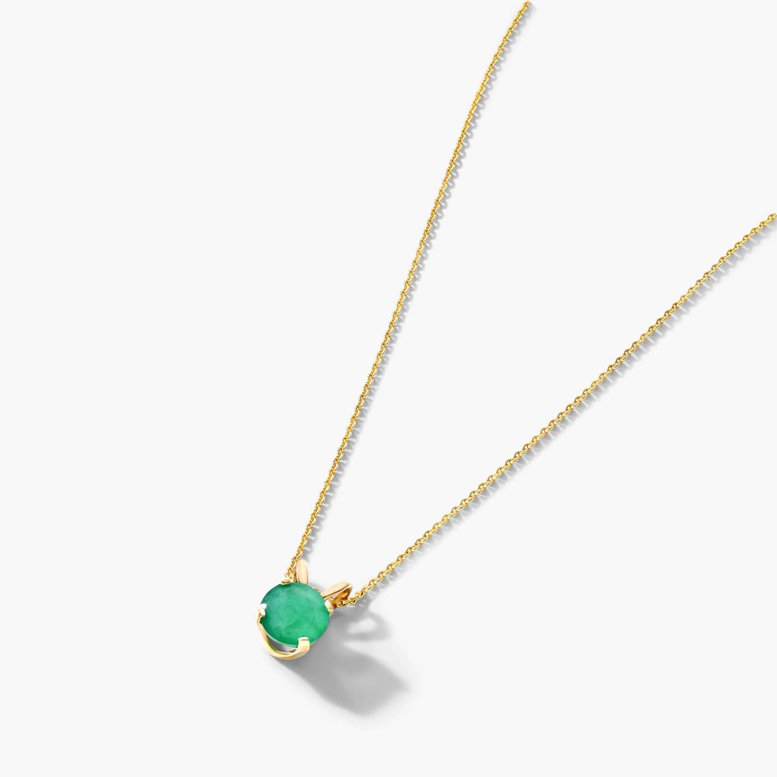14K Yellow Gold Emerald Birthstone Necklace By James Allen
