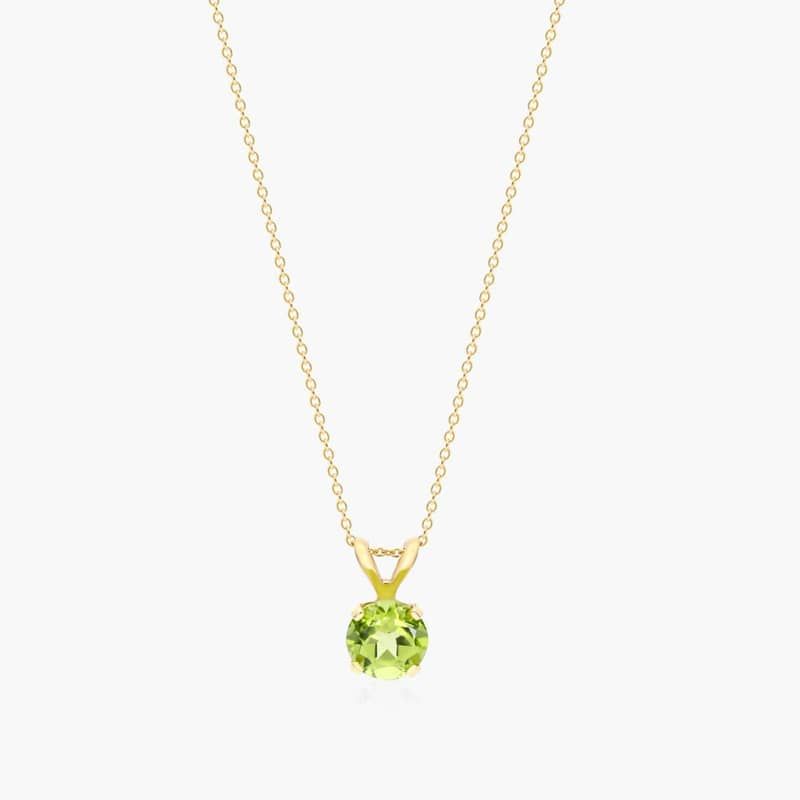 14K Yellow Gold Peridot Birthstone Necklace By James Allen