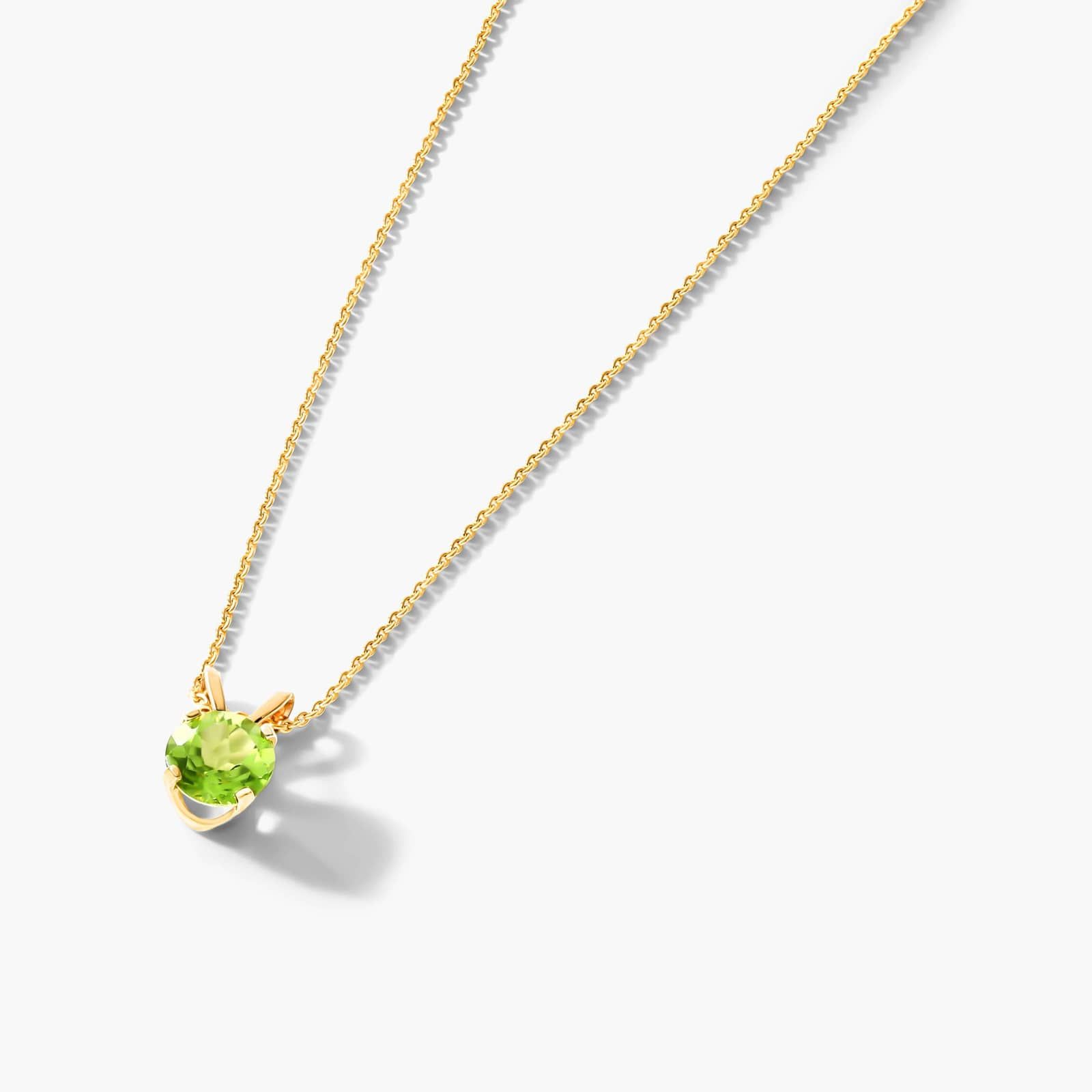 14K Yellow Gold Peridot Birthstone Necklace By James Allen