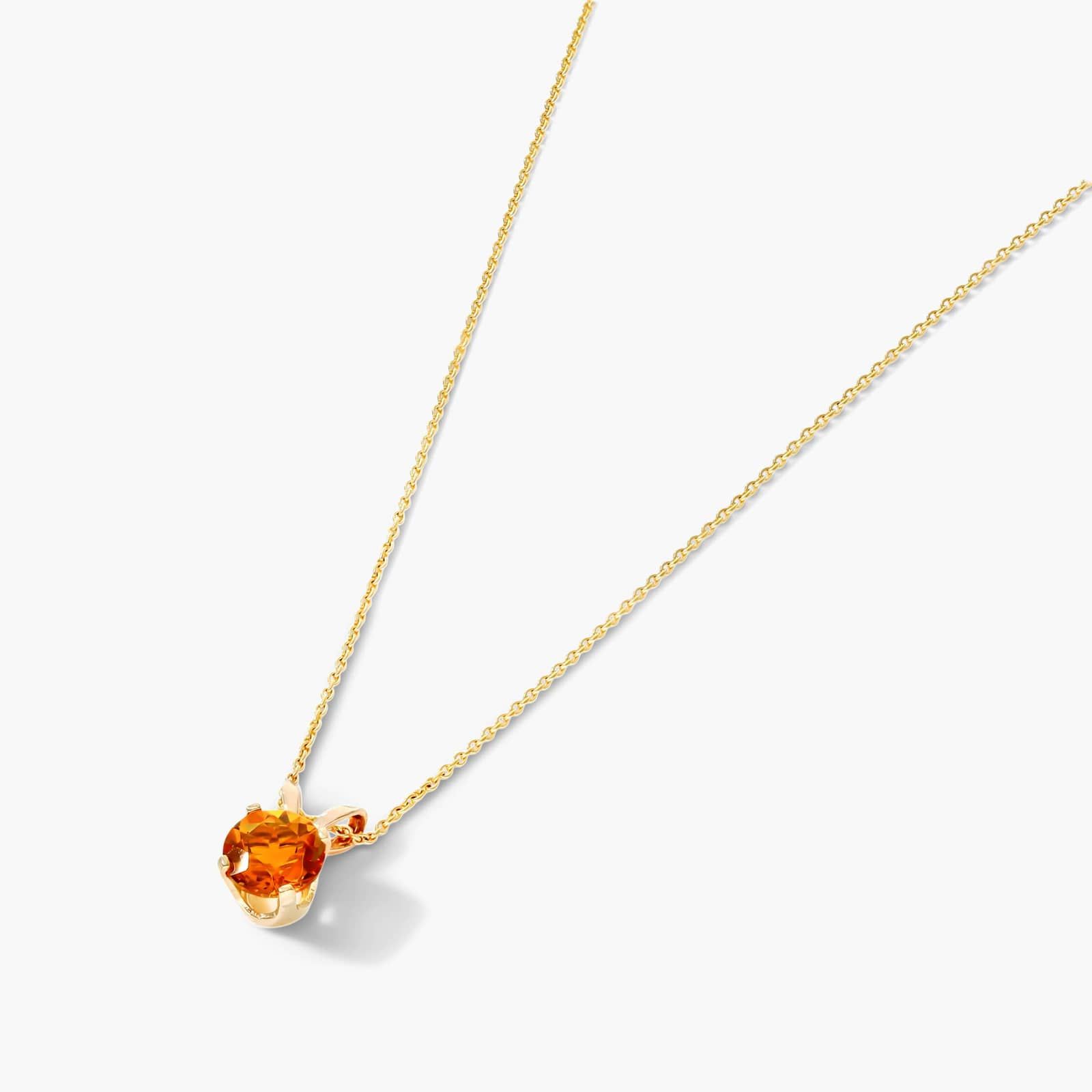 14K Yellow Gold Citrine Birthstone Necklace By James Allen