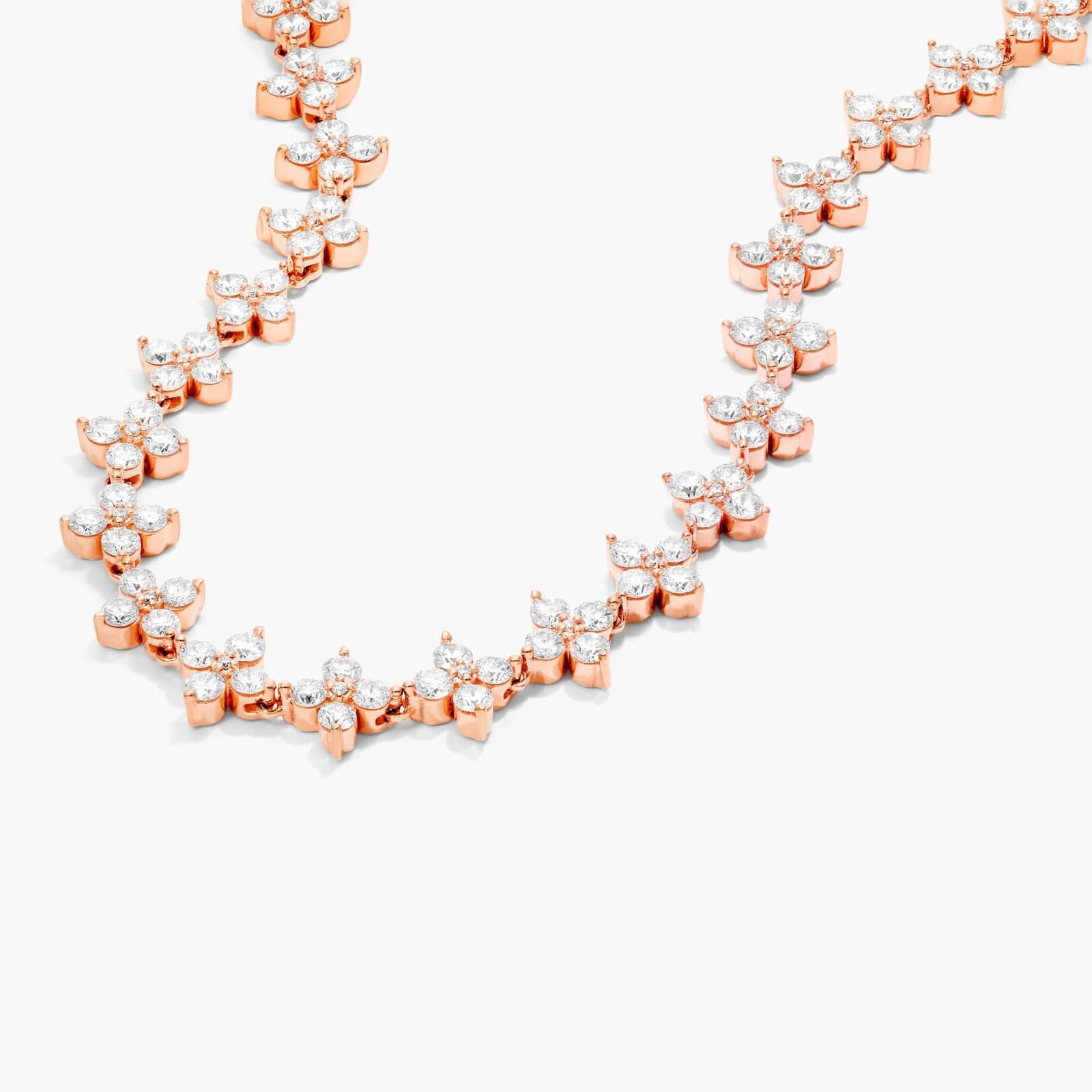 14K Rose Gold Blossom Lab-Grown Diamond Tennis Necklace By James Allen