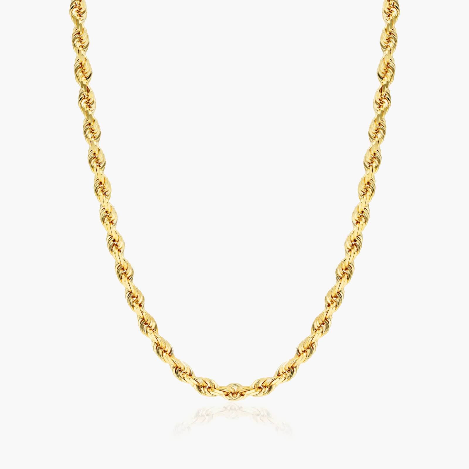 14K Yellow Gold Solid 2.5mm Rope Chain Necklace - 18 inches By James Allen