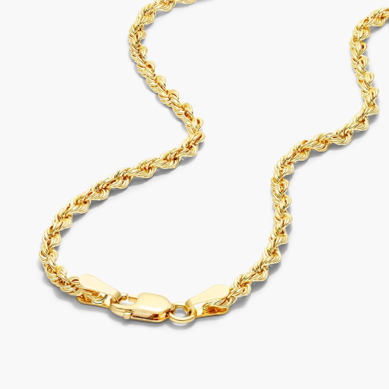 14K Yellow Gold Solid 2.5mm Rope Chain Necklace - 22 inches By James Allen