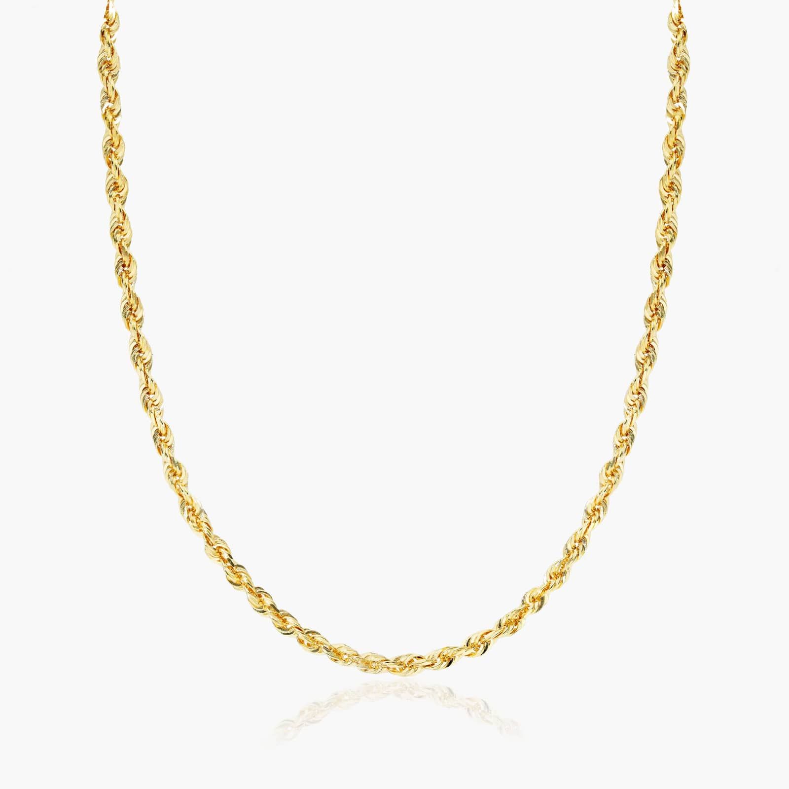 14K Yellow Gold 1.6mm Rope Chain Necklace - 20 inches By James Allen