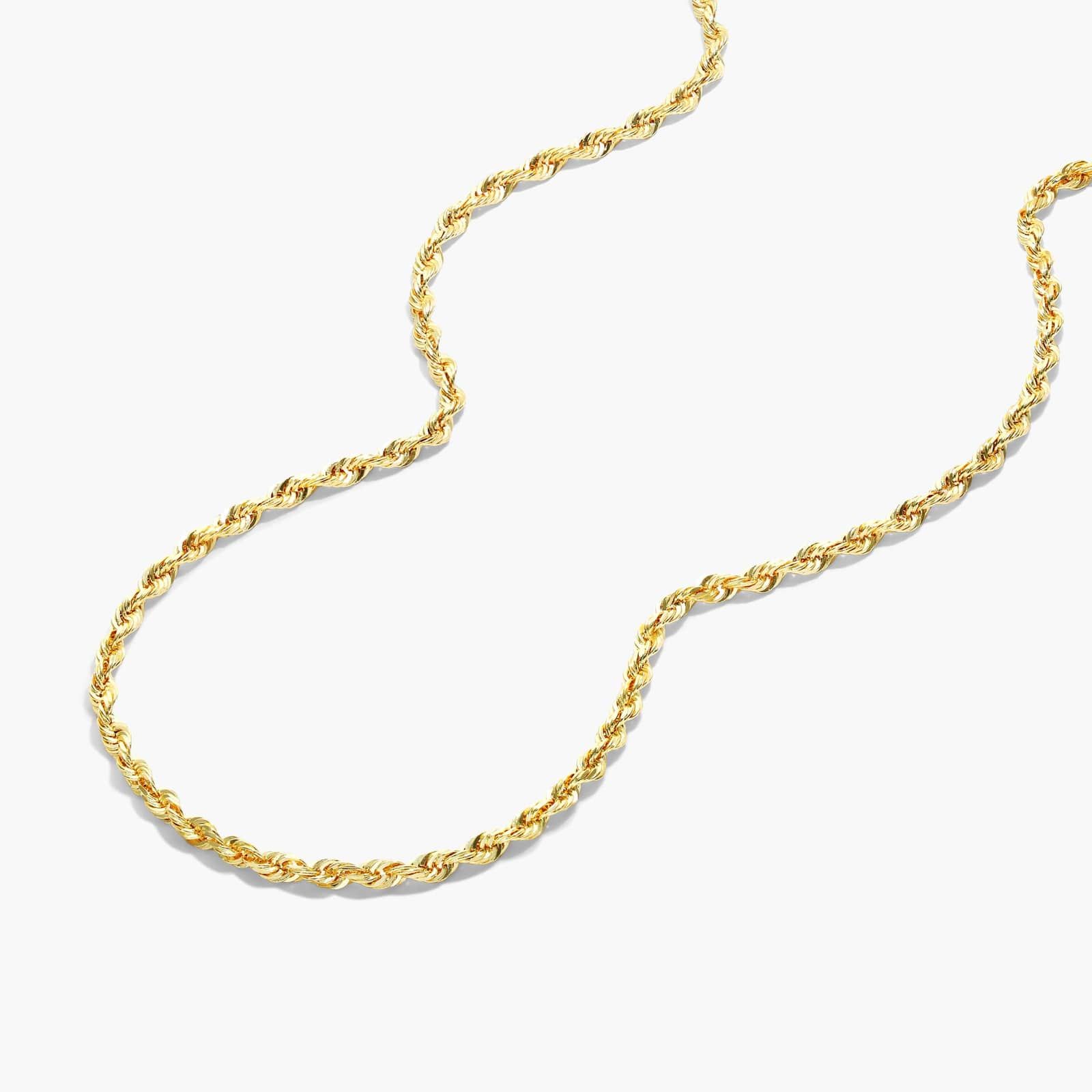 14K Yellow Gold 1.6mm Rope Chain Necklace - 20 inches By James Allen