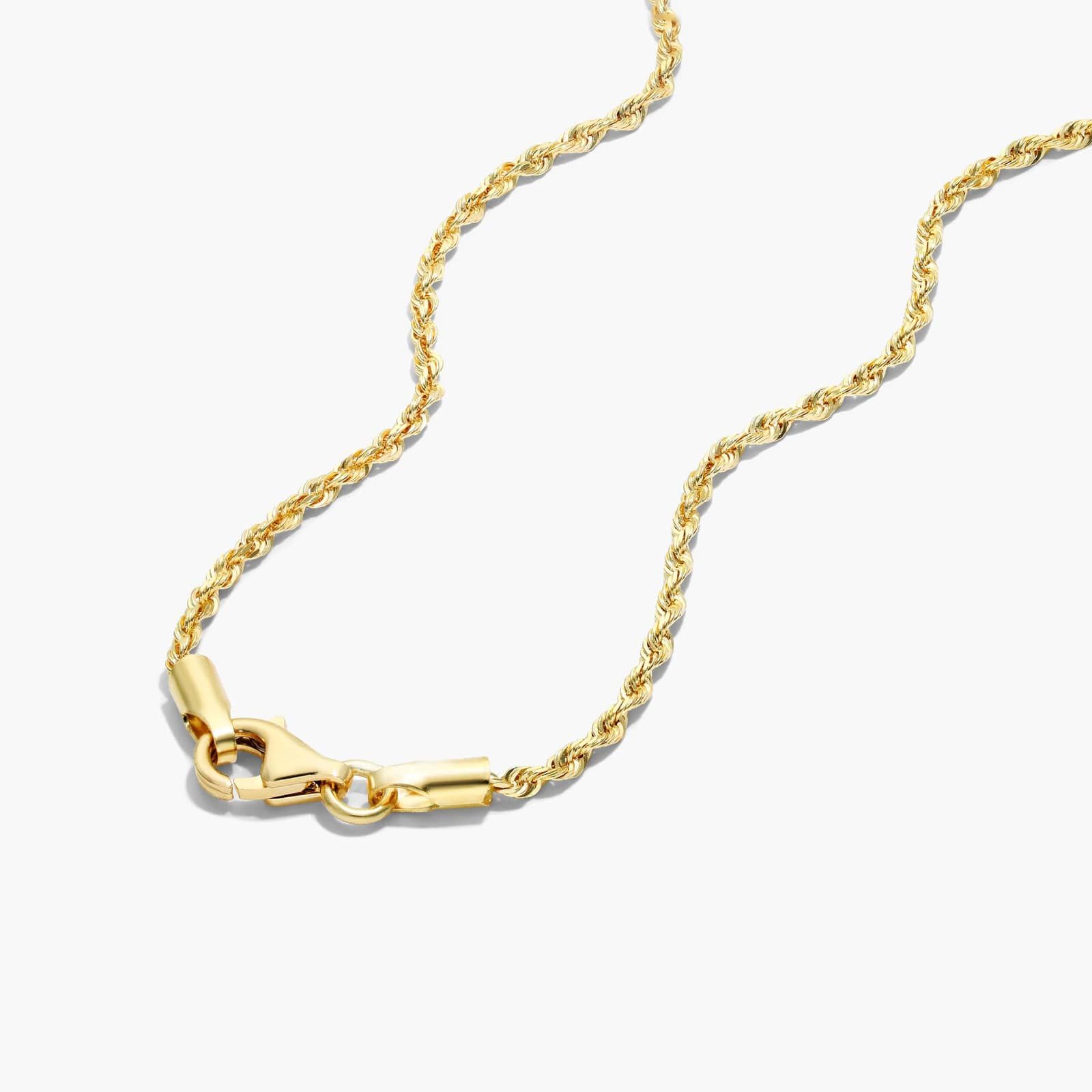 14K Yellow Gold 1.6mm Rope Chain Necklace - 20 inches By James Allen