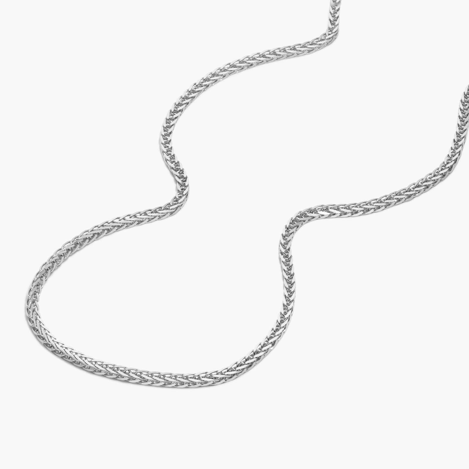 14K White Gold 1.8mm Wheat Chain Necklace - 18 inches By James Allen
