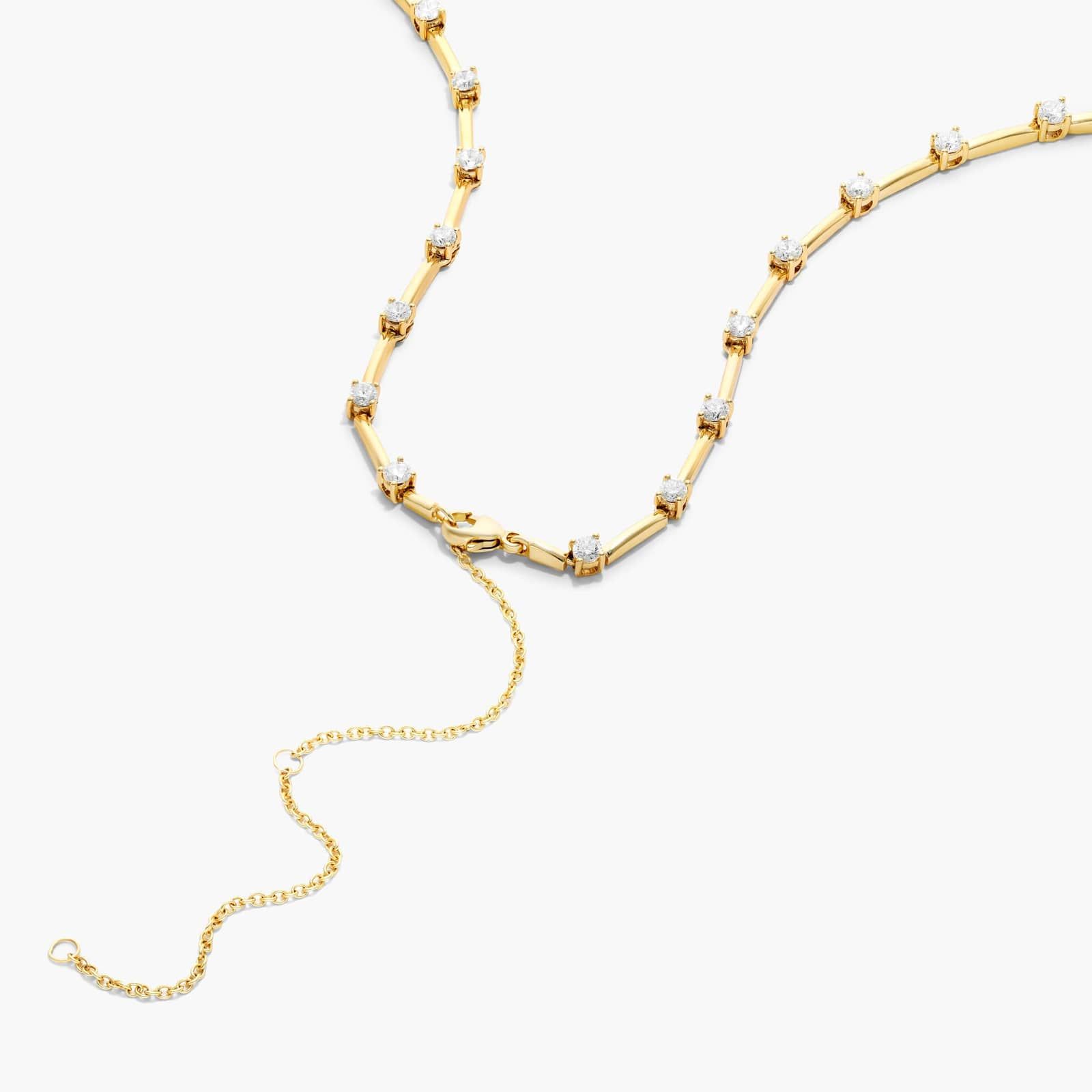 Lab-Grown Diamond Station Dash Necklace In 14K Yellow Gold By James Allen