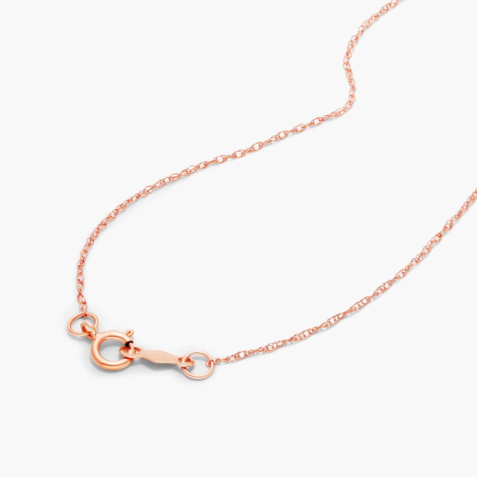 14K Rose Gold Oval Halo Morganite and Diamond Necklace By James Allen