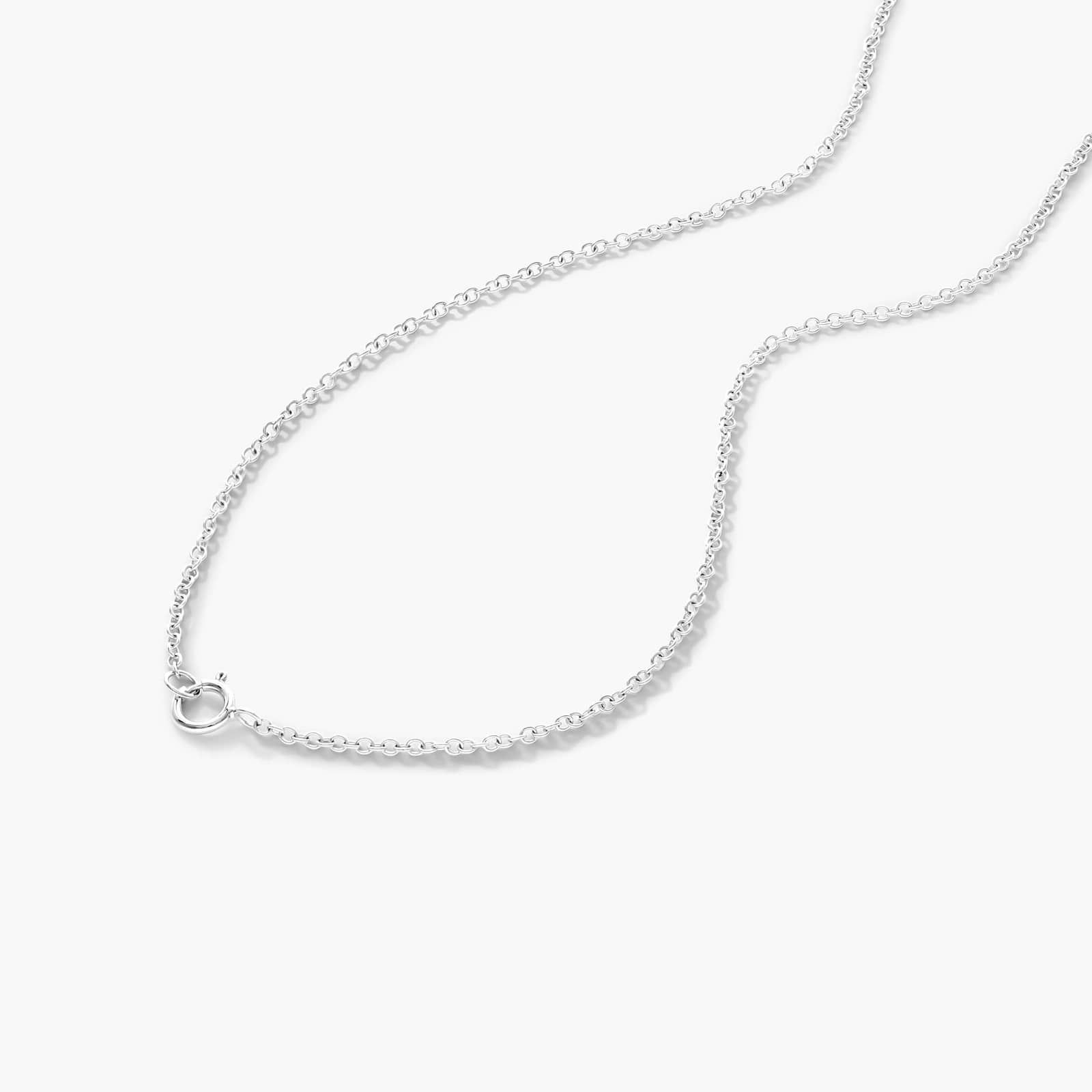 14K White Gold Imperial Sapphire and Diamond Necklace By James Allen