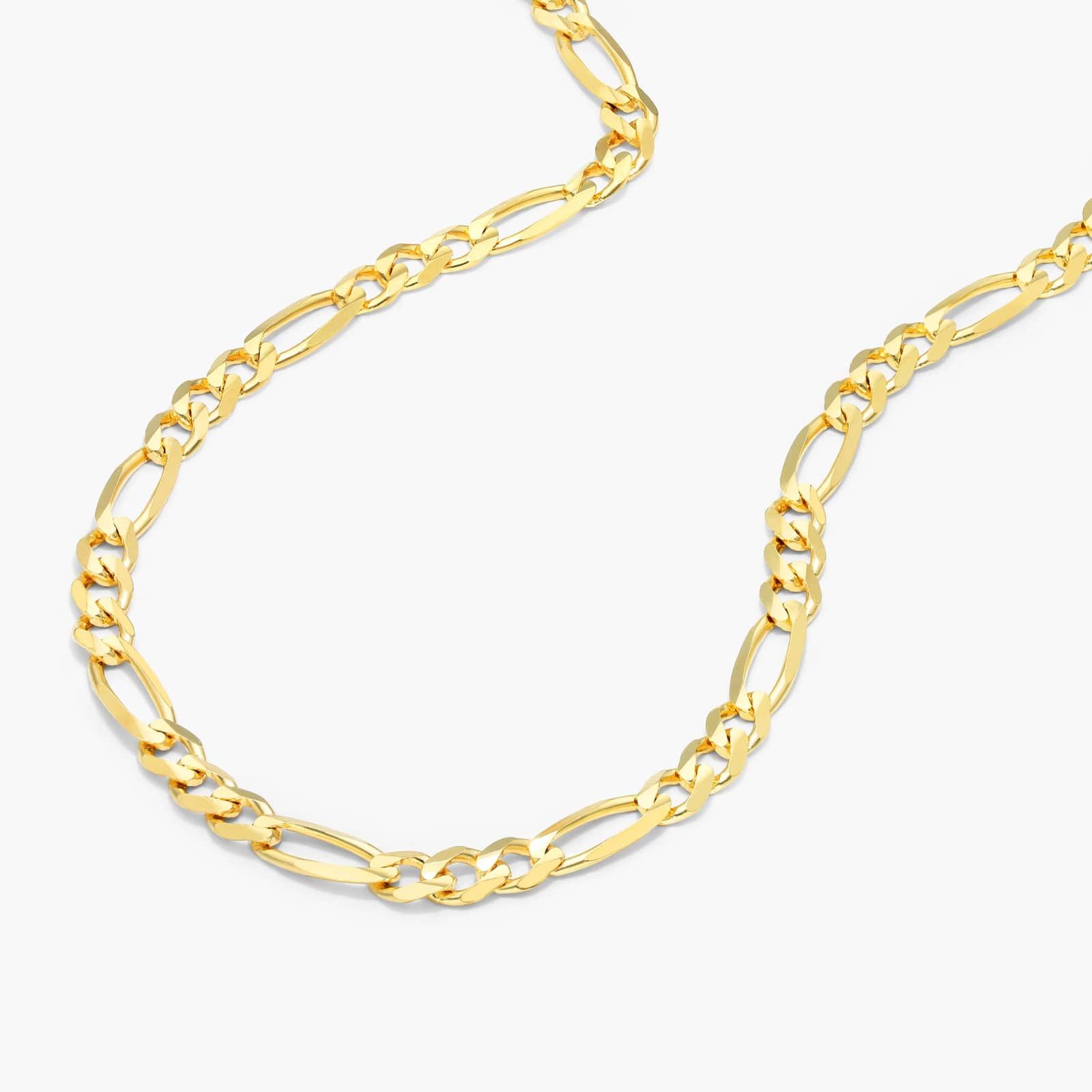 14K Yellow Gold 3mm Figaro Chain Necklace - 18 inches By James Allen