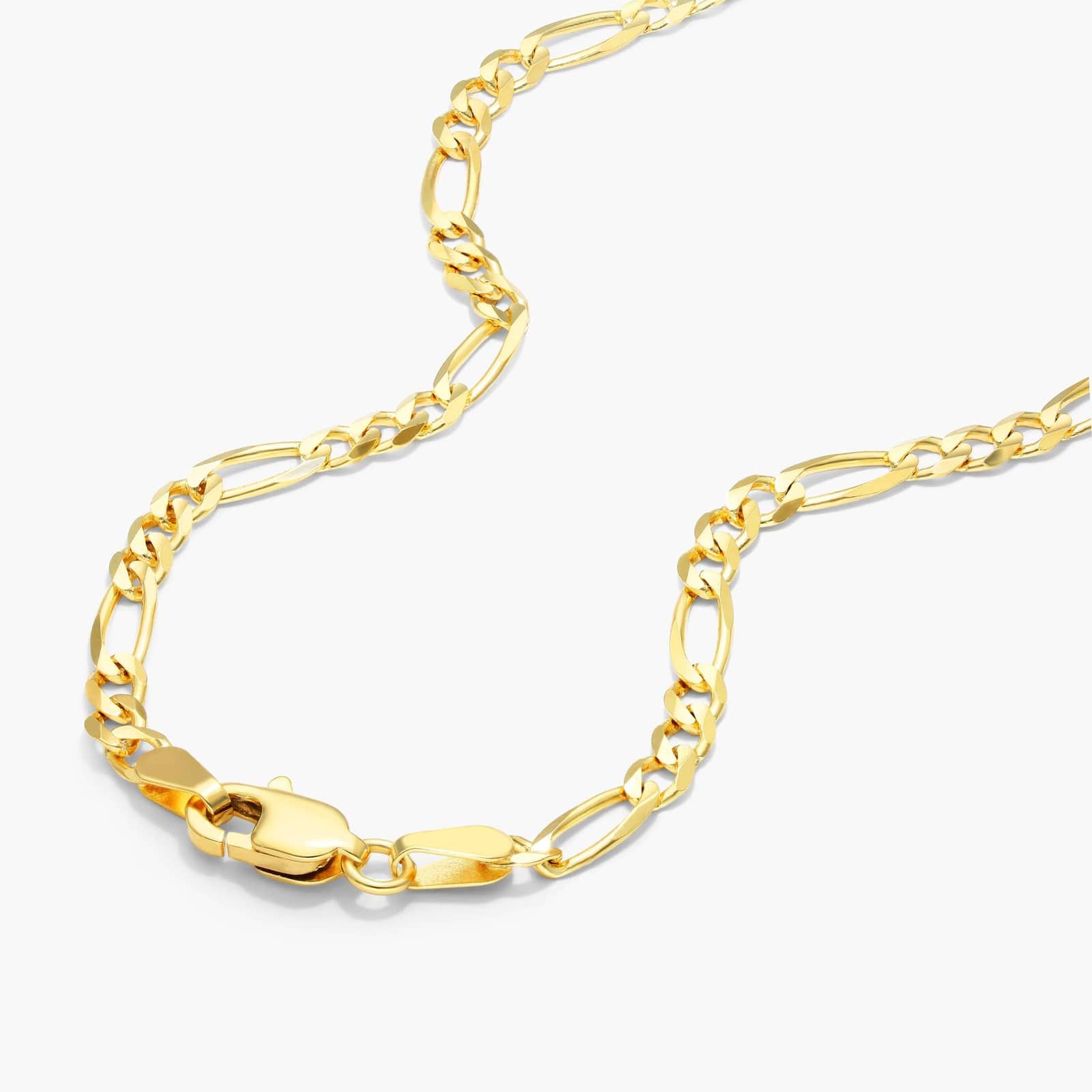 14K Yellow Gold 3mm Figaro Chain Necklace - 22 inches By James Allen