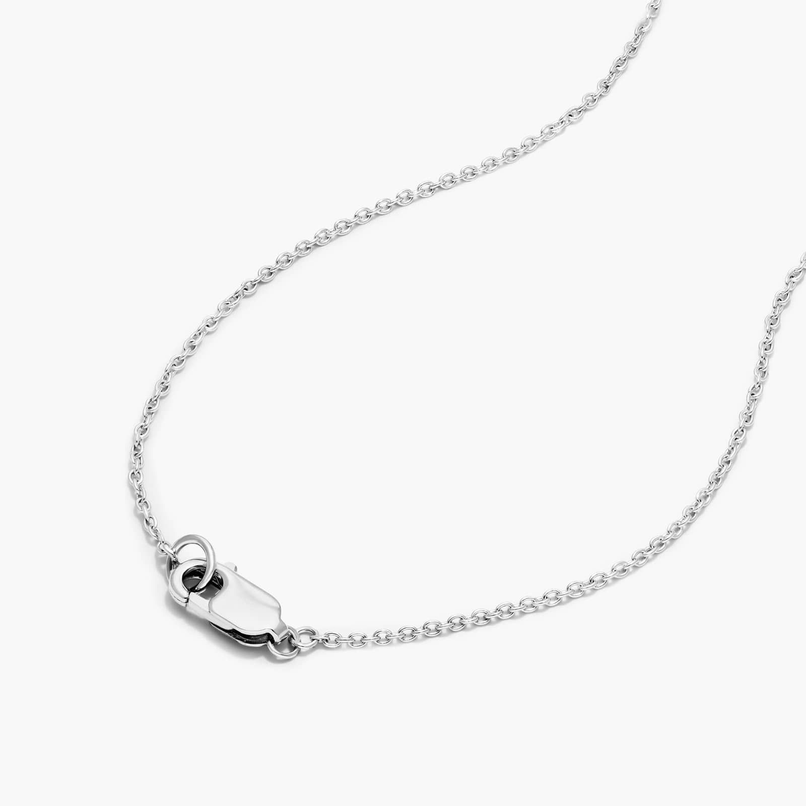 14K White Gold Allure Diamond Halo Aquamarine Necklace By James Allen