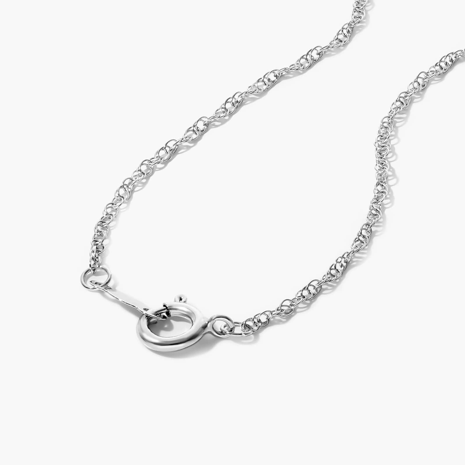 14K White Gold Aquamarine and Diamond Halo Necklace By James Allen