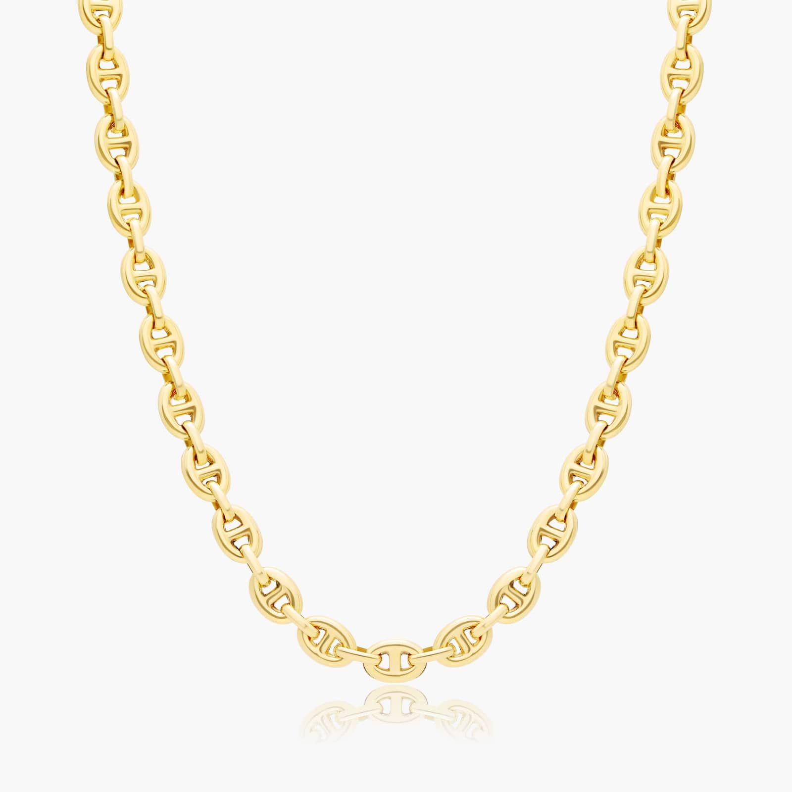 14K Yellow Gold 5.4mm Light Puffed Mariner Chain Necklace By James Allen