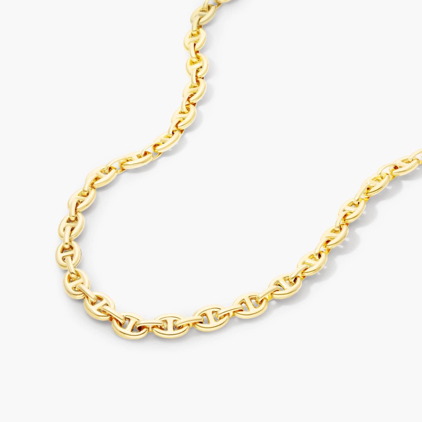 14K Yellow Gold 5.4mm Light Puffed Mariner Chain Necklace By James Allen
