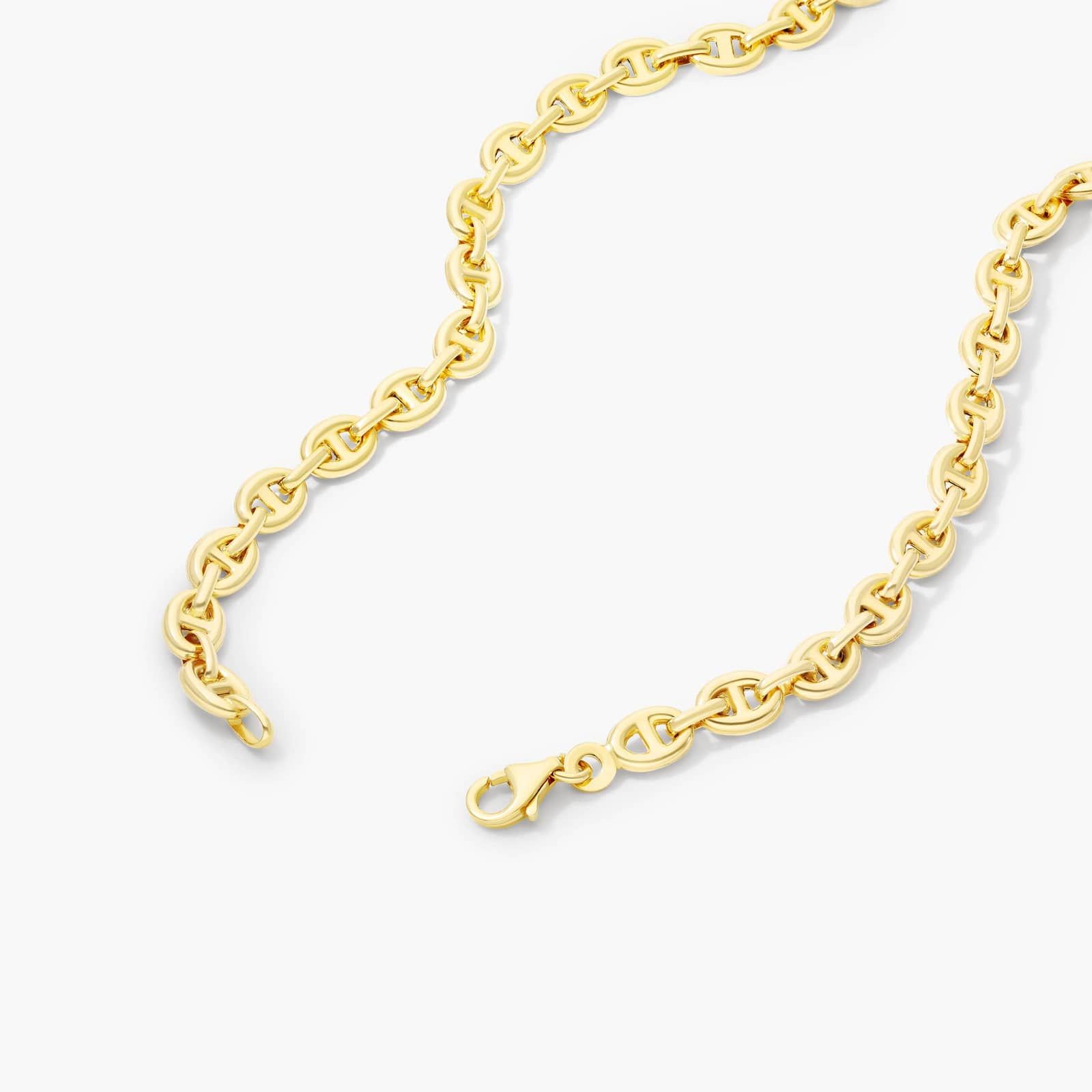 14K Yellow Gold 5.4mm Light Puffed Mariner Chain Necklace By James Allen