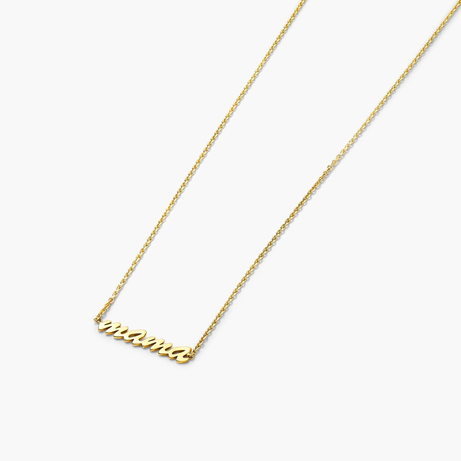 14K Yellow Gold Script Mama Necklace By James Allen