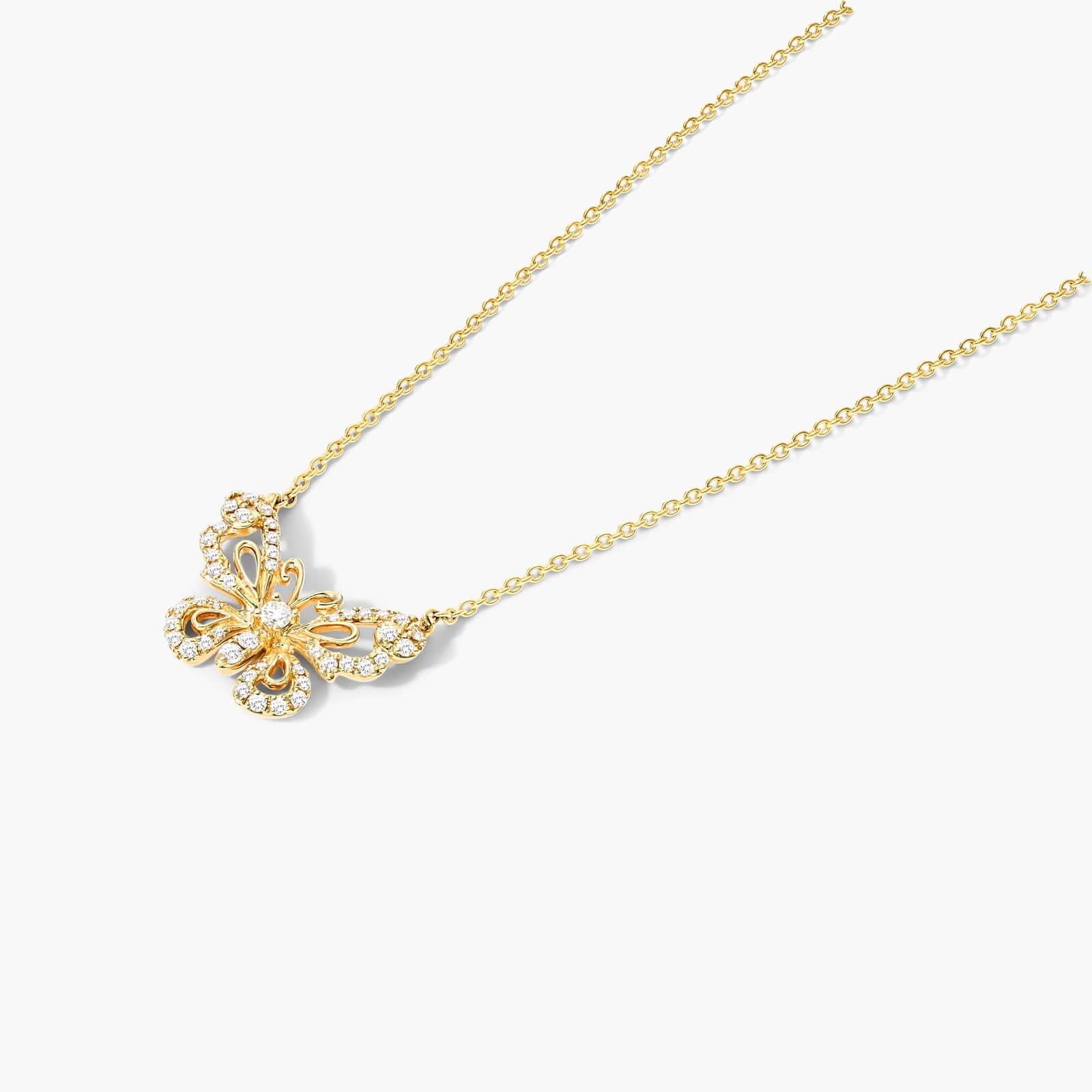 Pavé Butterfly Necklace In 14K Yellow Gold By James Allen