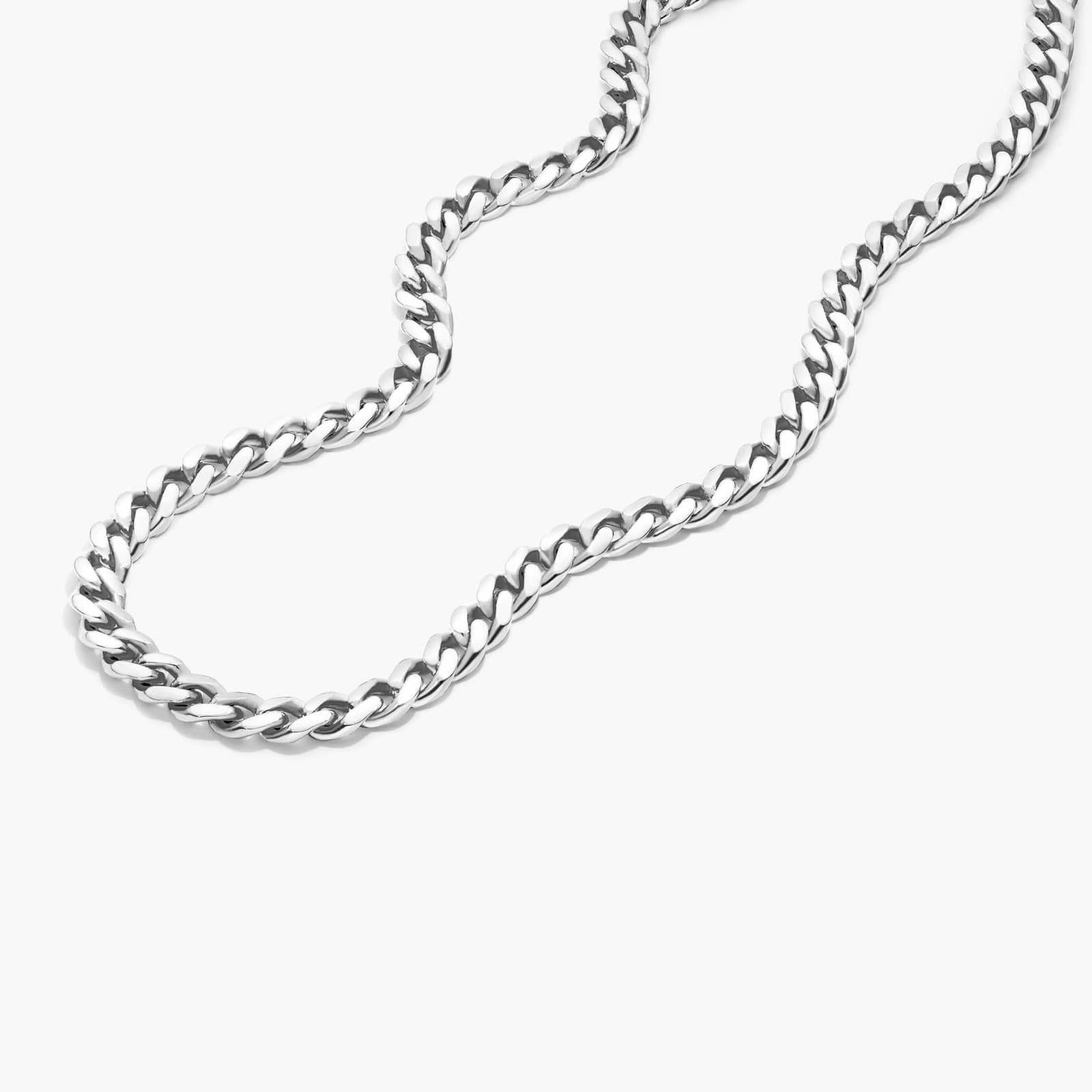 Sterling Silver 5mm Miami Cuban Chain Necklace - 22 inches By James Allen