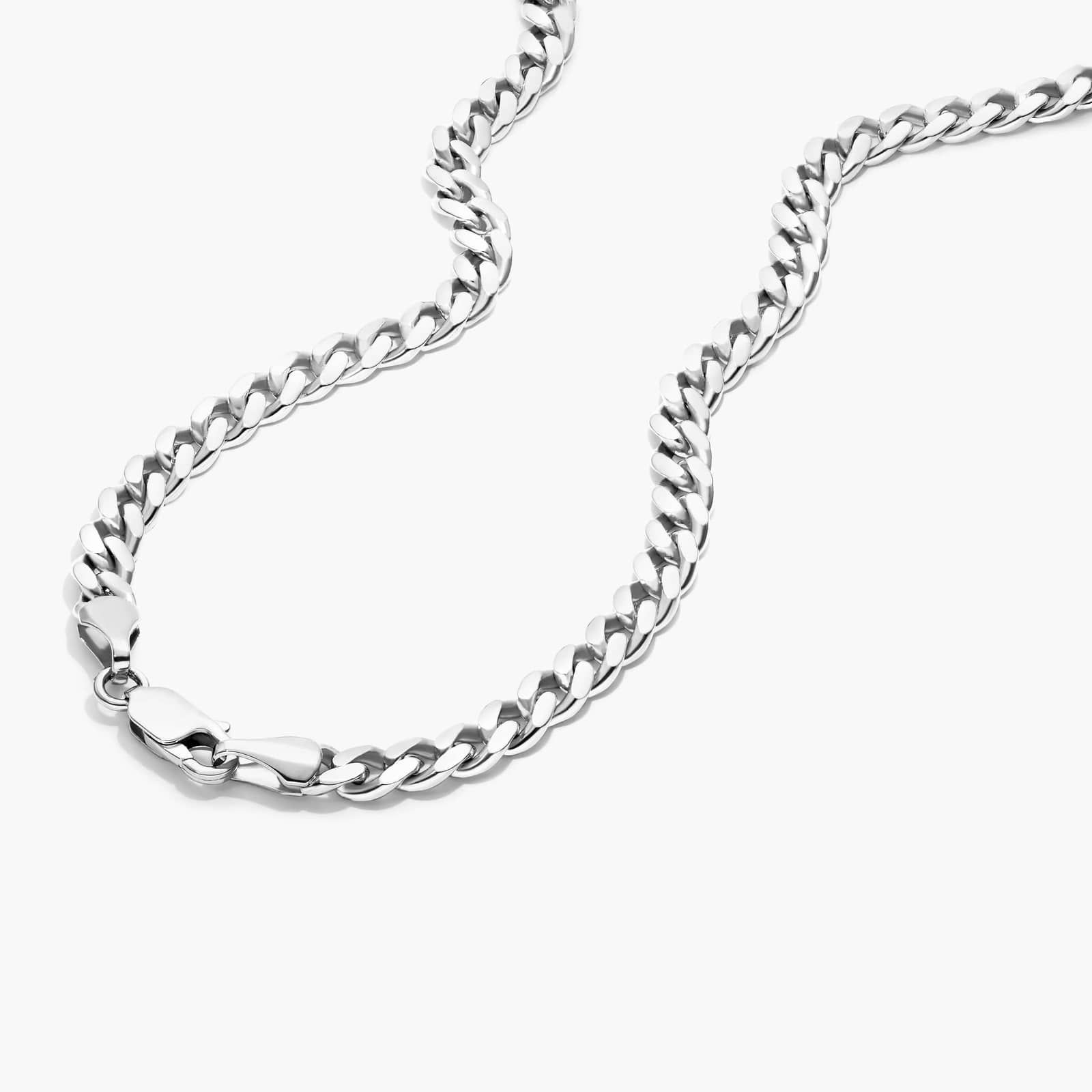 Sterling Silver 5mm Miami Cuban Chain Necklace - 22 inches By James Allen