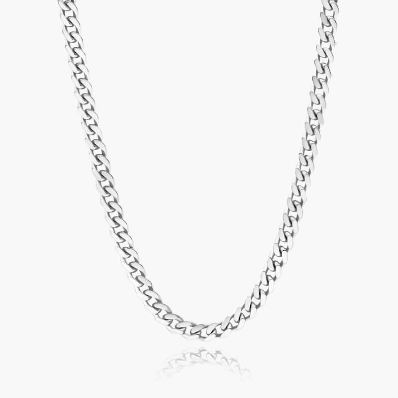 Sterling Silver 5mm Miami Cuban Chain Necklace - 24 inches By James Allen