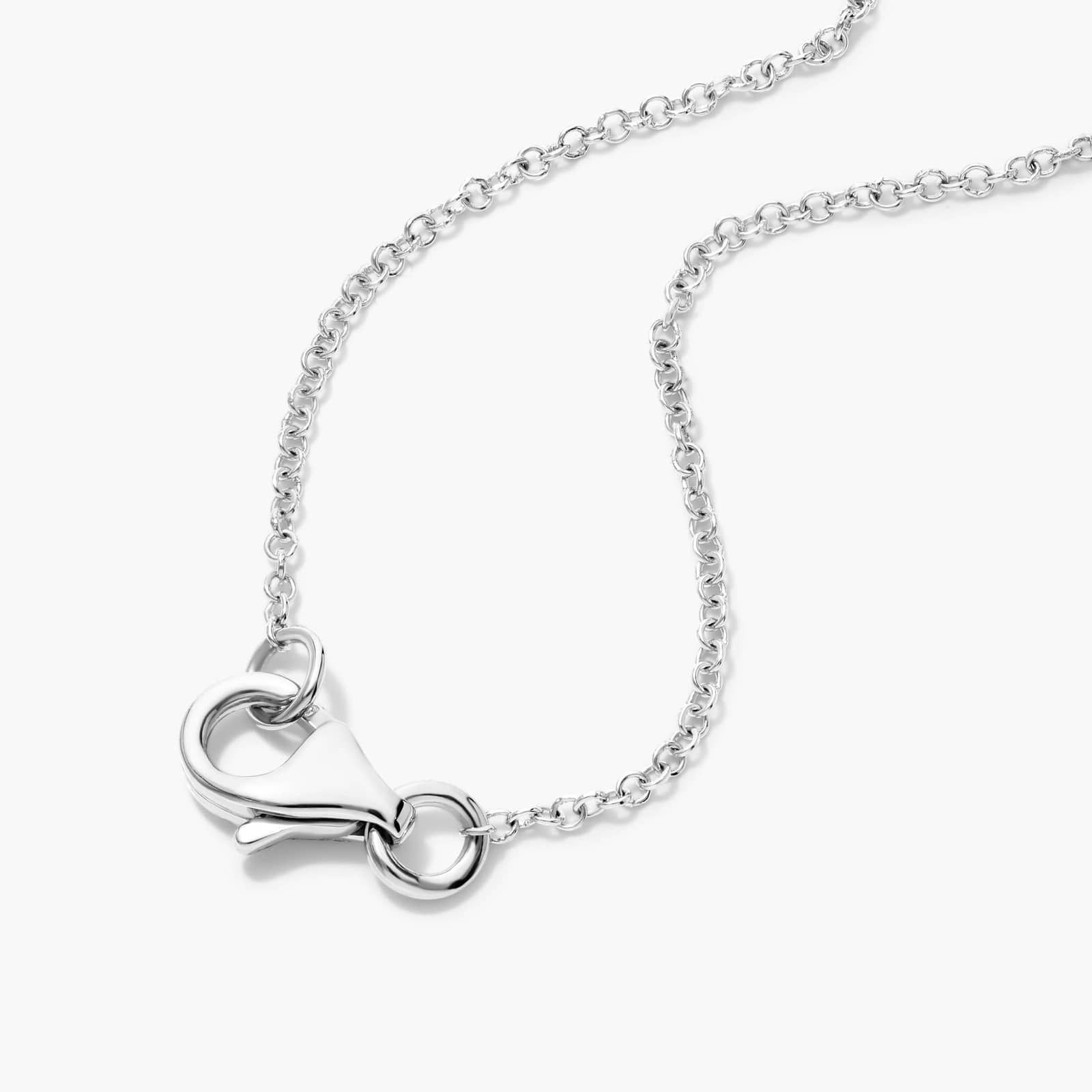 14K White Gold Sapphire and Diamond Necklace By James Allen