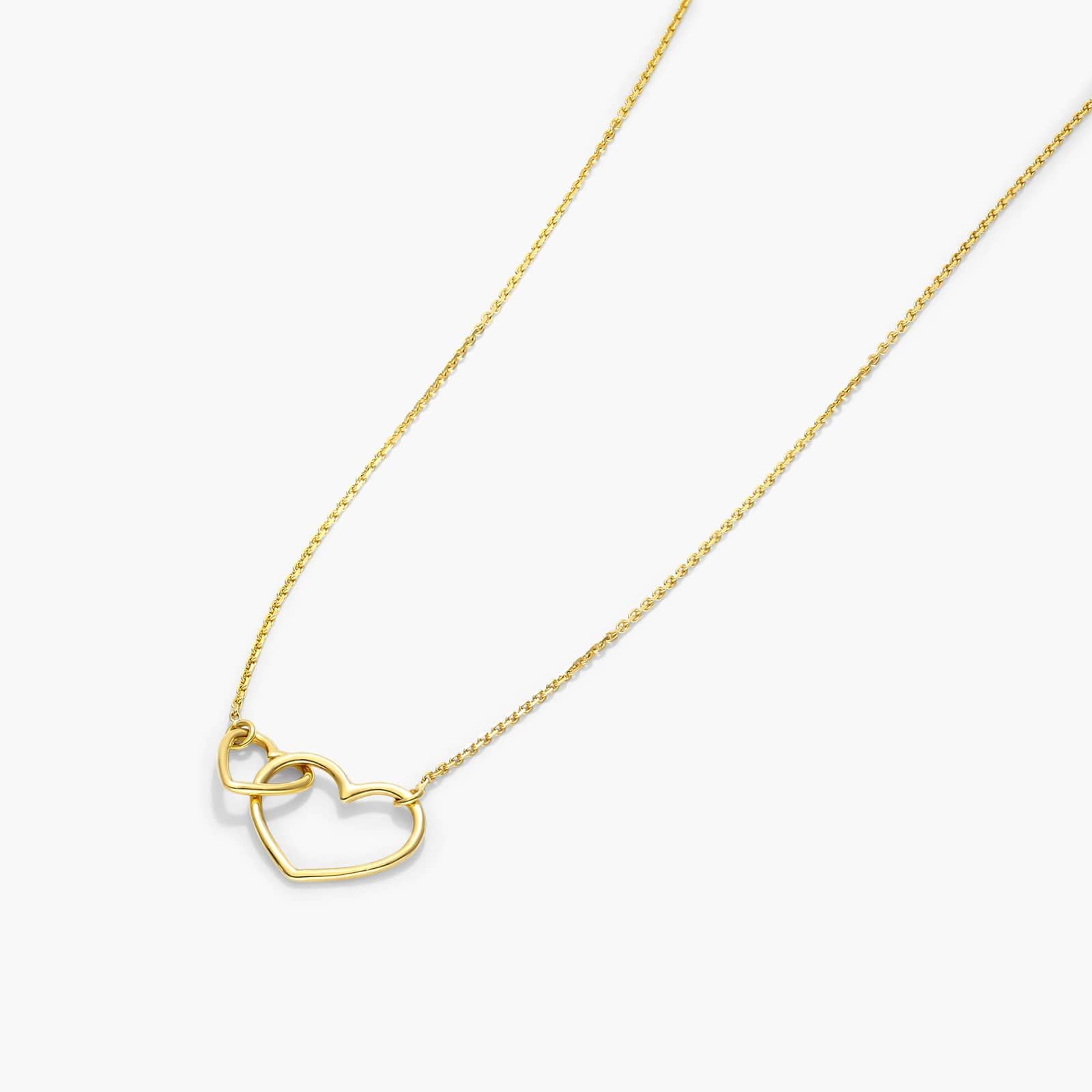 14K Yellow Gold Interlocking Hearts Necklace By James Allen