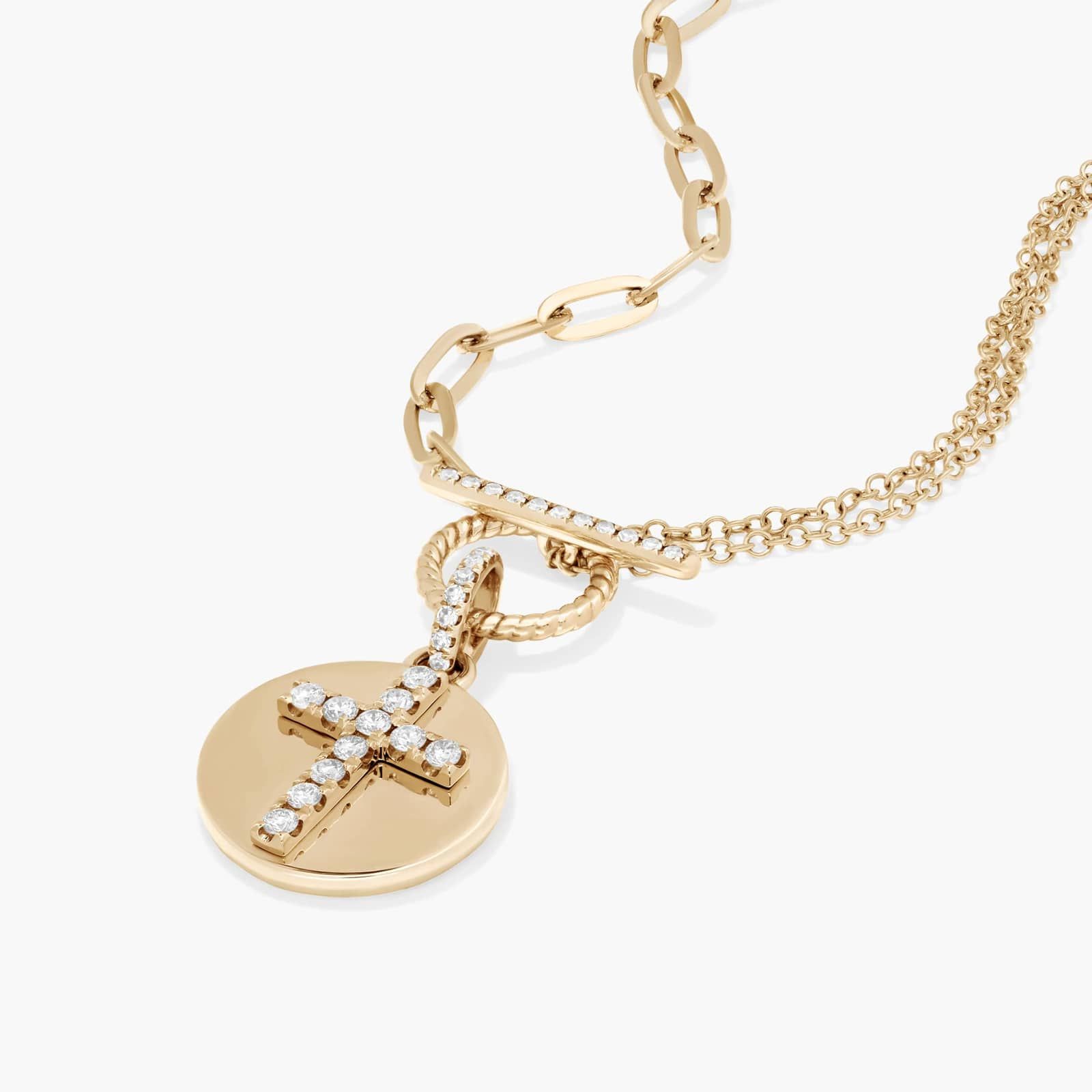 Cross Toggle Clasp Necklace In 14K Yellow Gold By James Allen