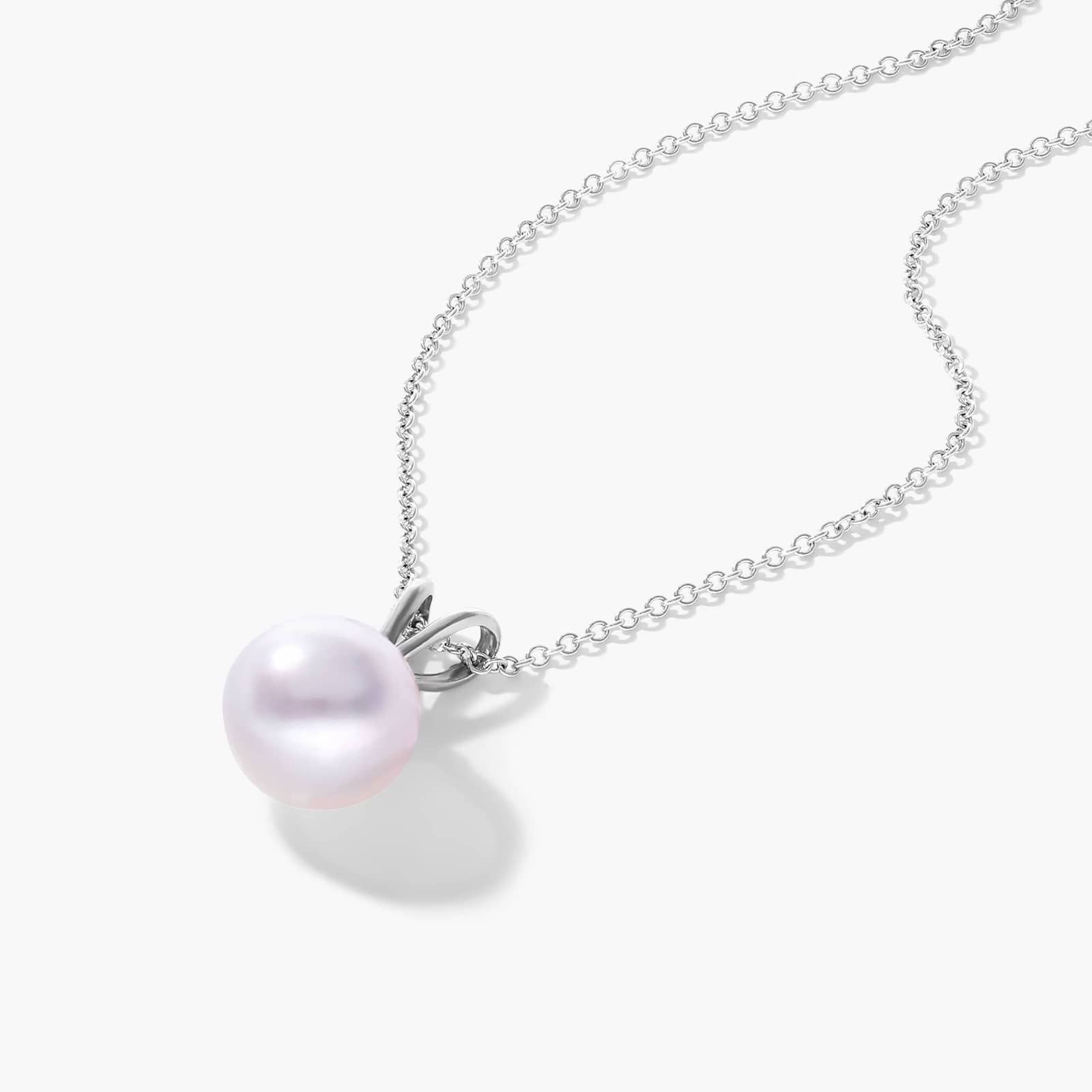 14K White Gold Freshwater Cultured Pearl Necklace (8.5-9.0mm) By James Allen
