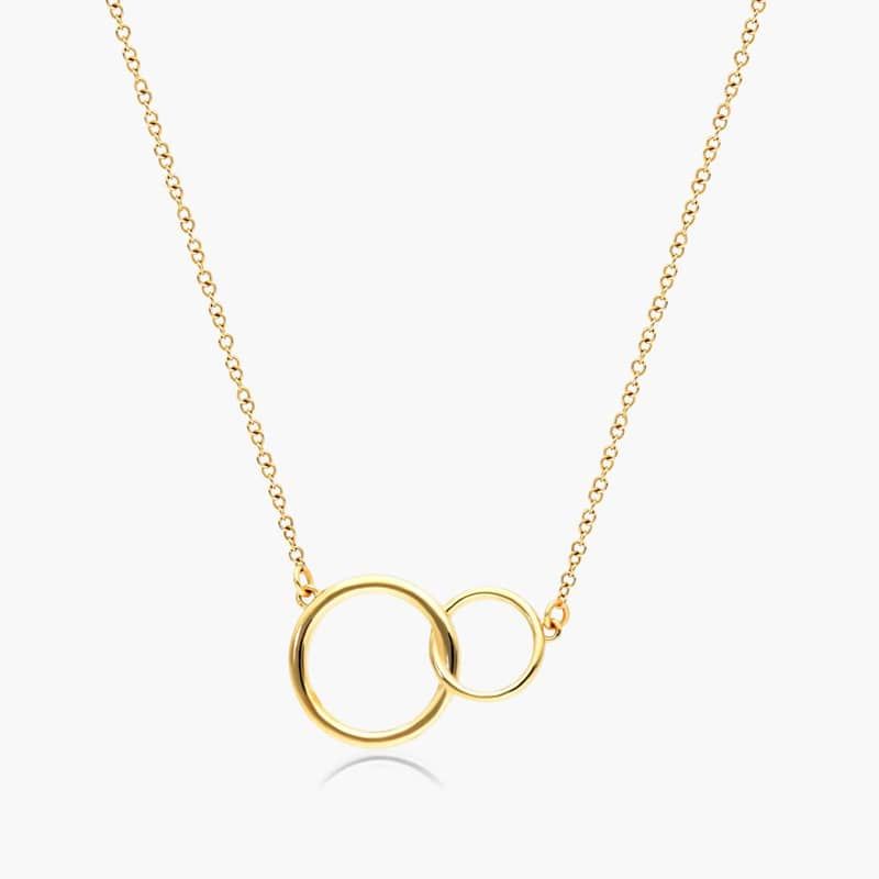 14K Yellow Gold Interlocking Rings Necklace By James Allen