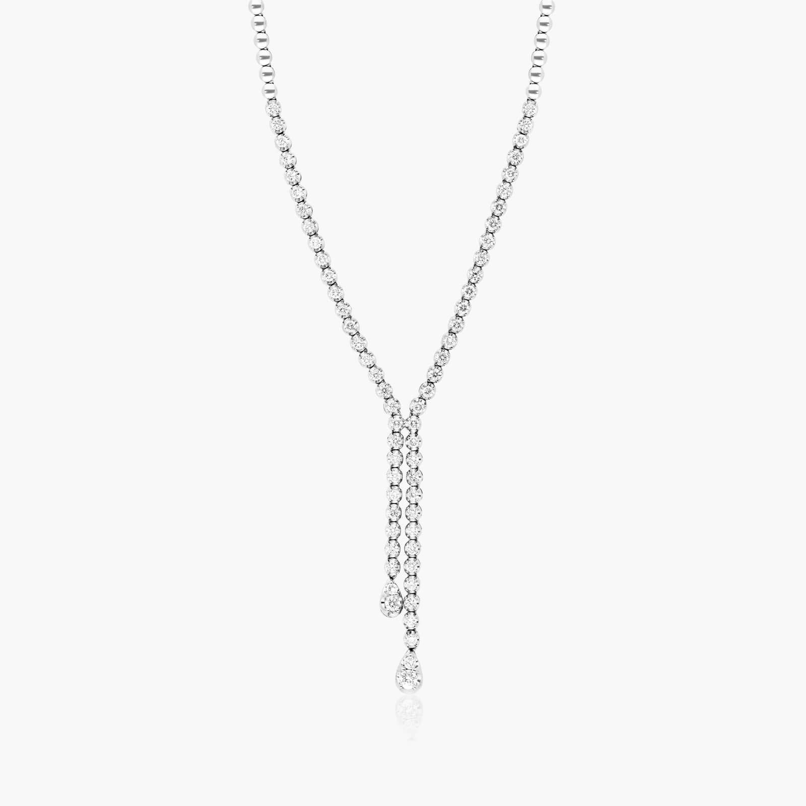 Lariat Diamond Necklace In 14K White Gold By James Allen