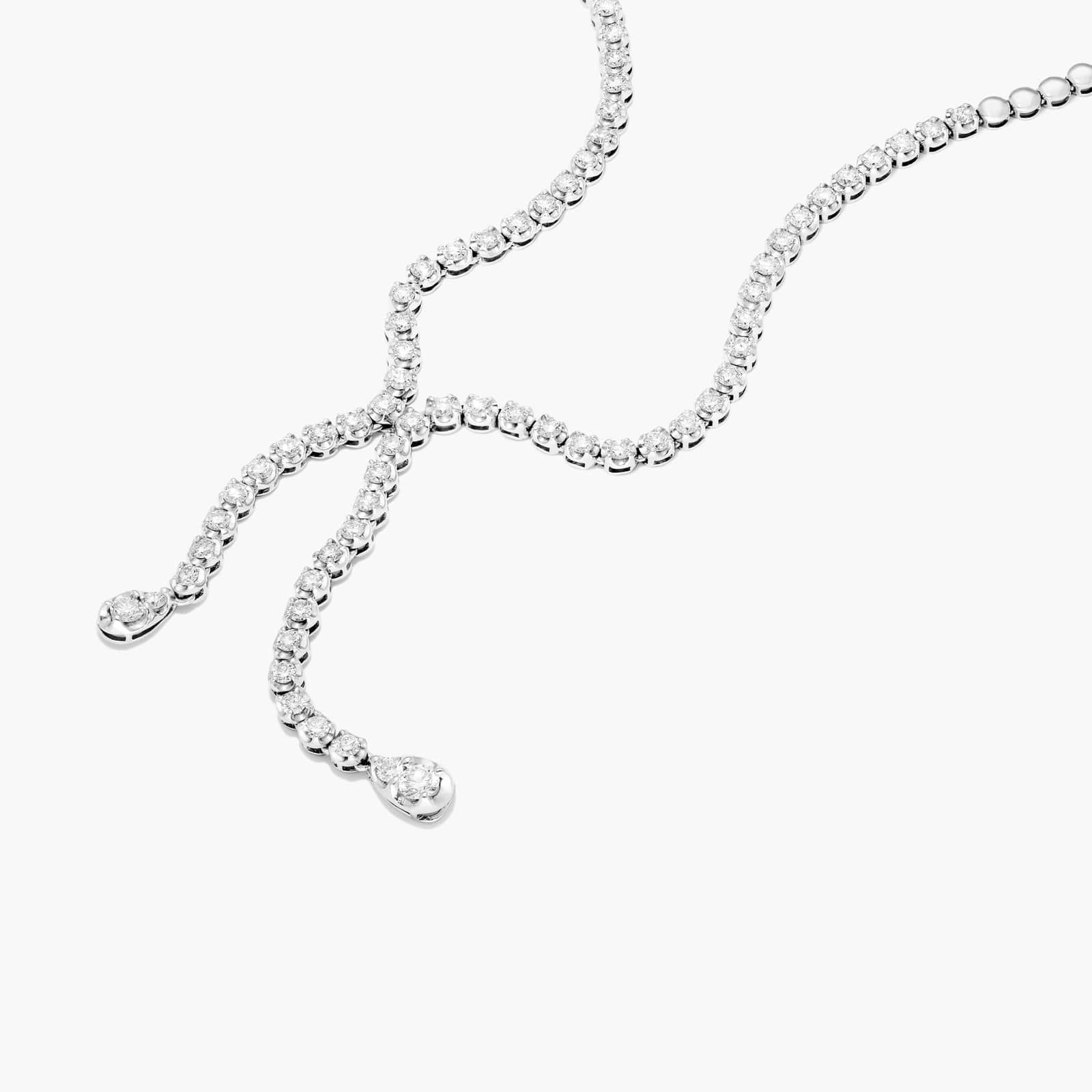 Lariat Diamond Necklace In 14K White Gold By James Allen