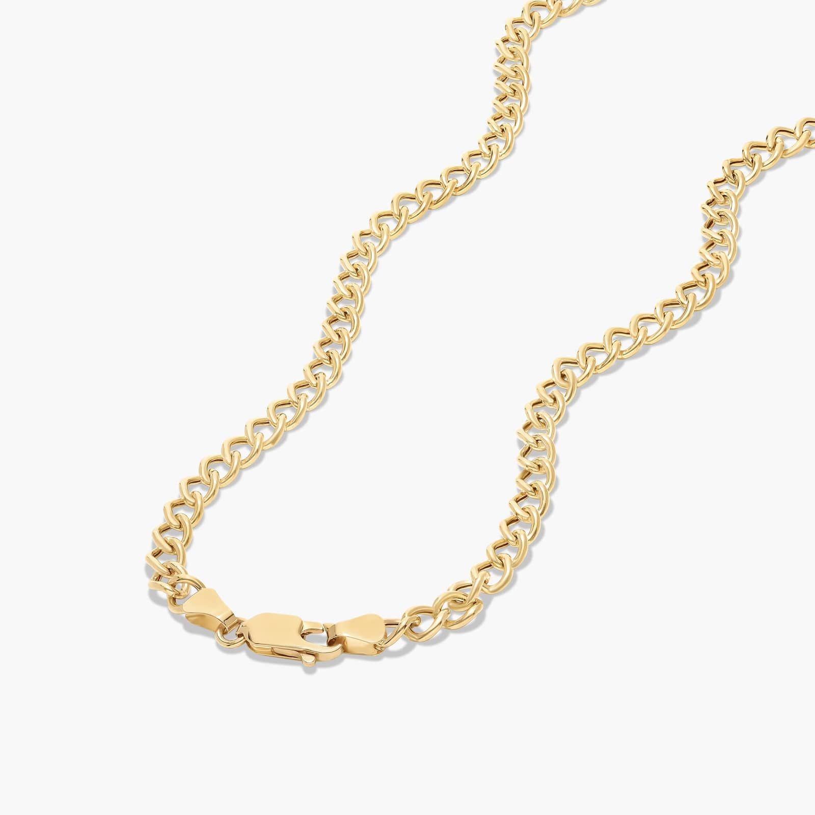 14K Yellow Gold Radiant Reflections Emerald Cut Garnet Curb Chain Necklace By James Allen