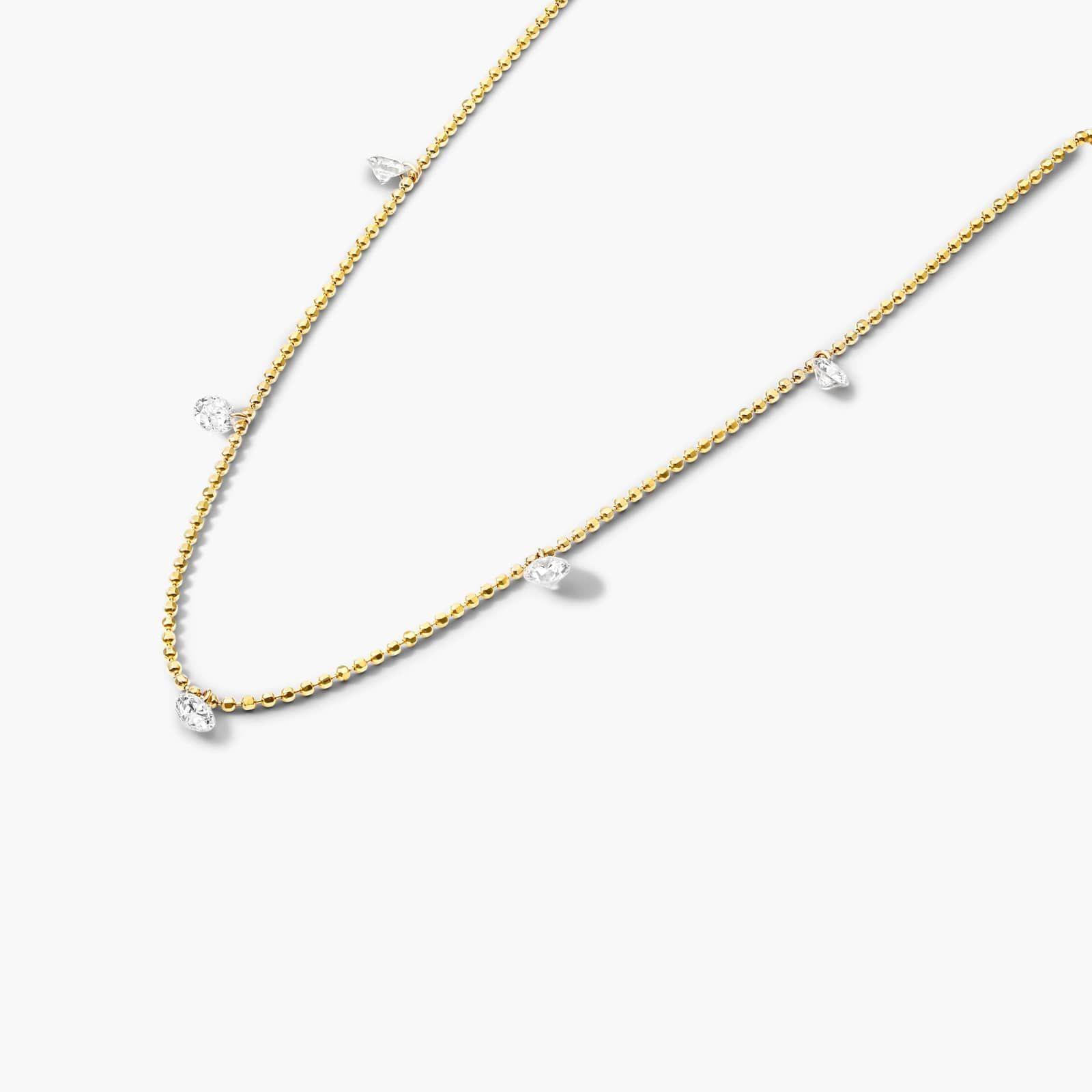 Five Pierced Diamond Specks Necklace In 14K Yellow Gold By James Allen