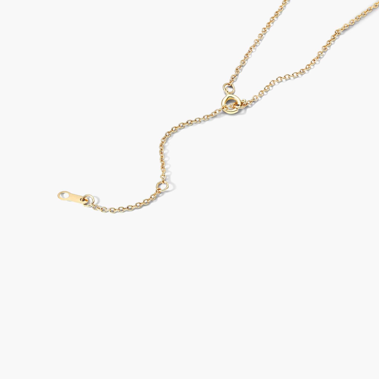 14K Yellow Rainbow Moonstone and Diamond Necklace By James Allen