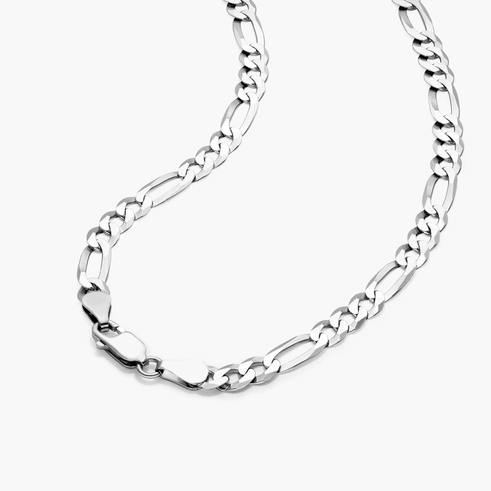 Sterling Silver 5.5mm Figaro Chain Necklace - 18 inches By James Allen