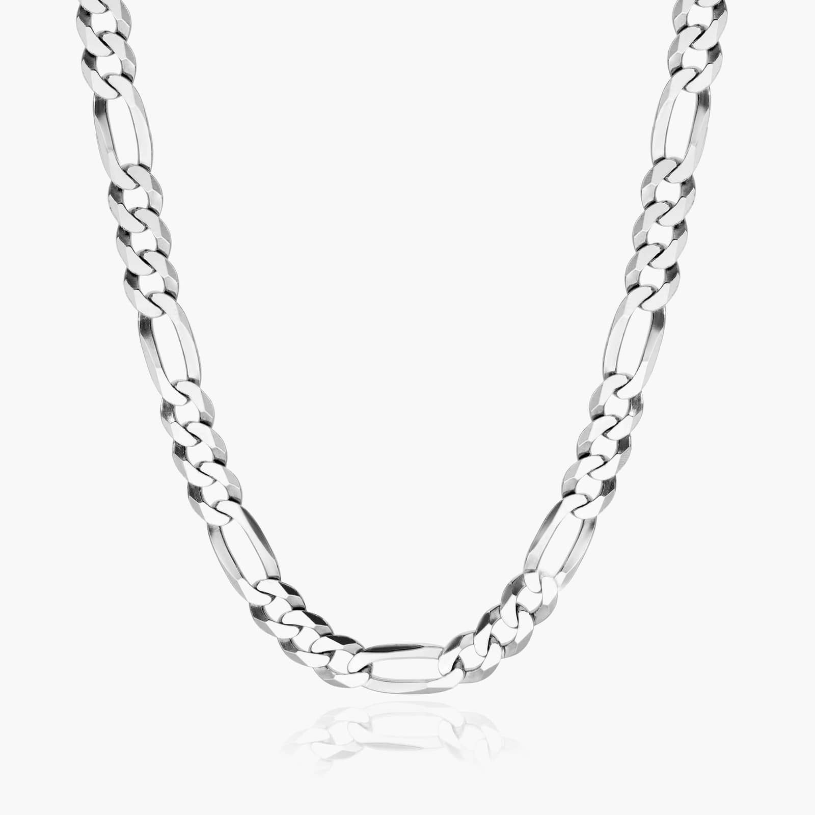 Sterling Silver 5.5mm Figaro Chain Necklace - 22 inches By James Allen